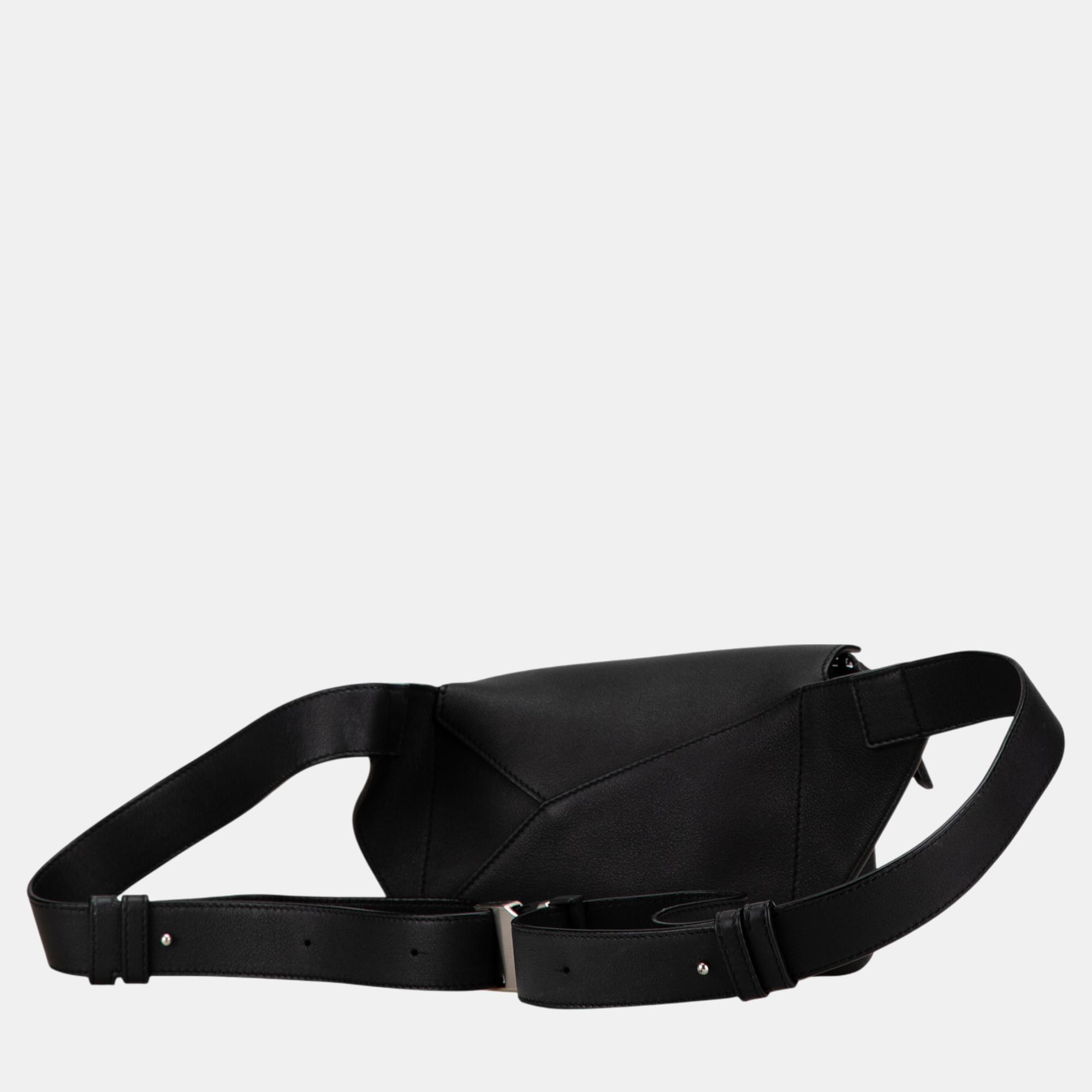 Loewe Black Mini Puzzle Belt Bag