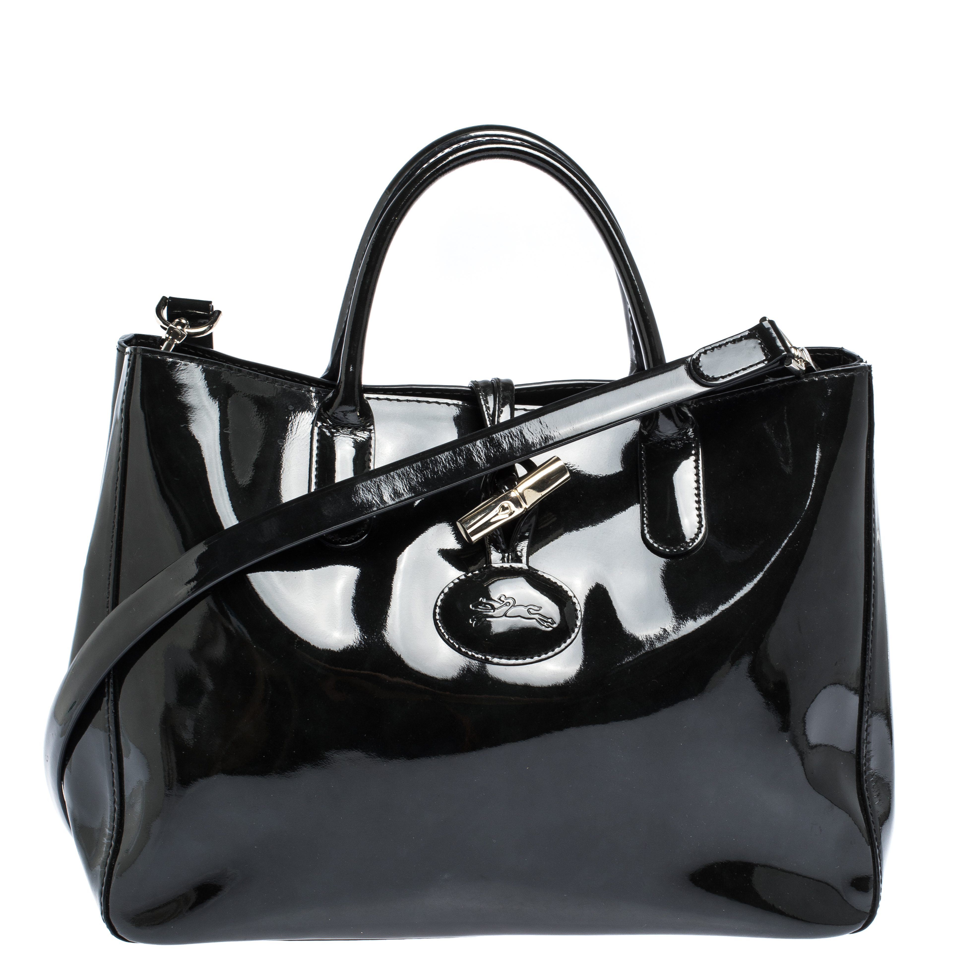 longchamp patent leather tote