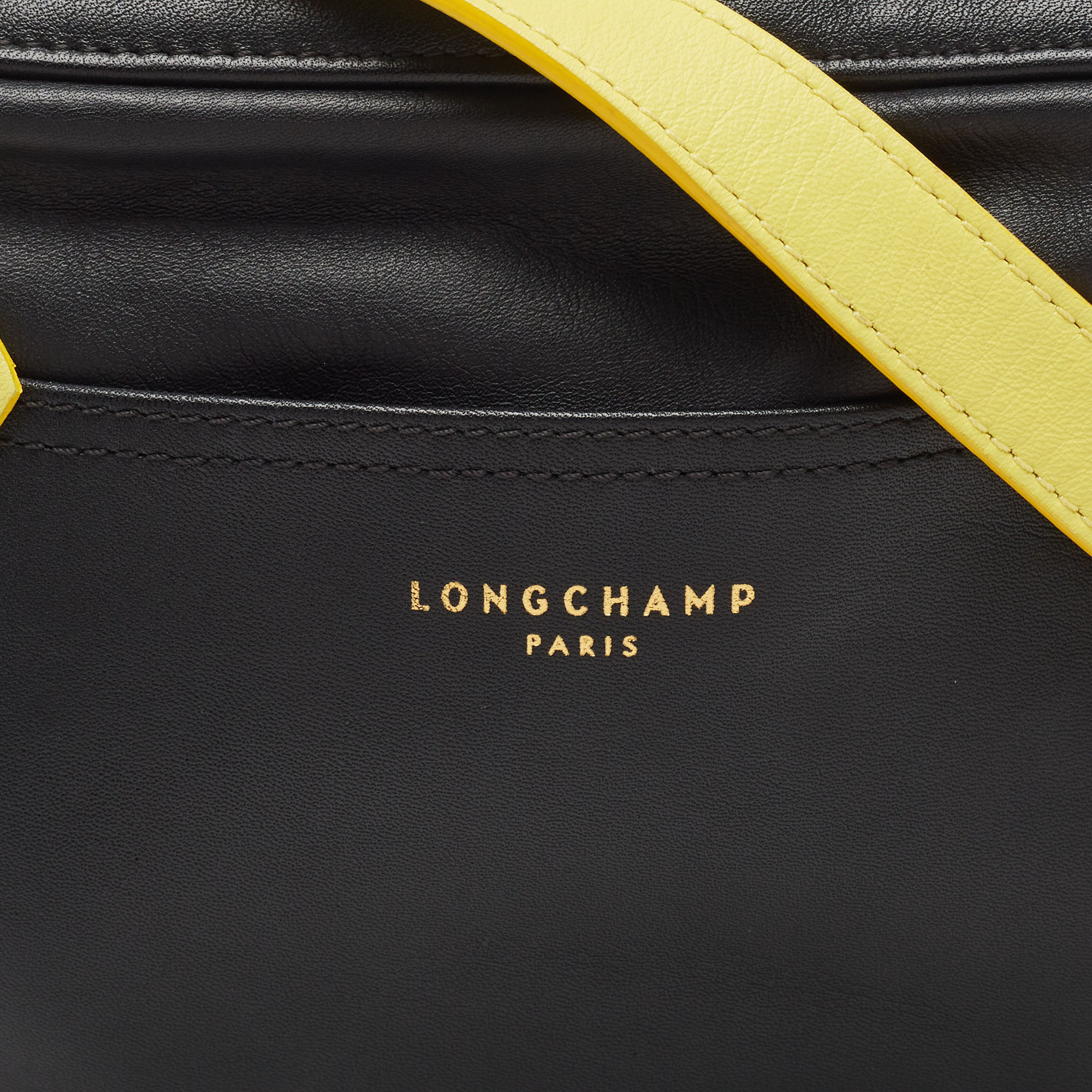 Longchamp Black Leather Crossbody Bag