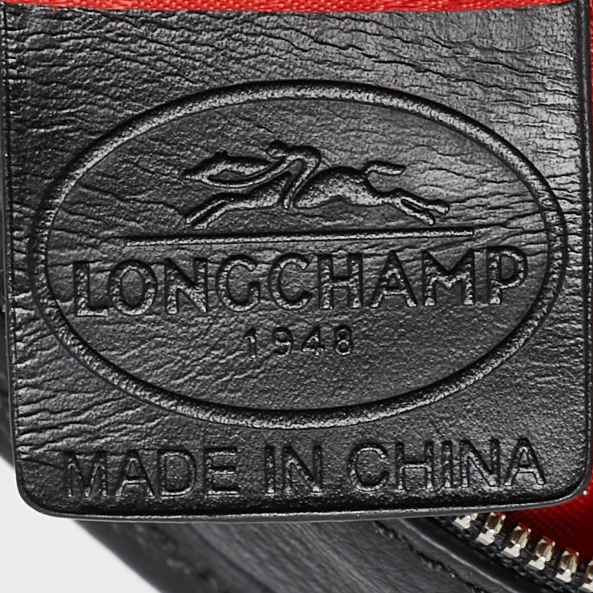 Longchamp Black Leather Shopper Tote