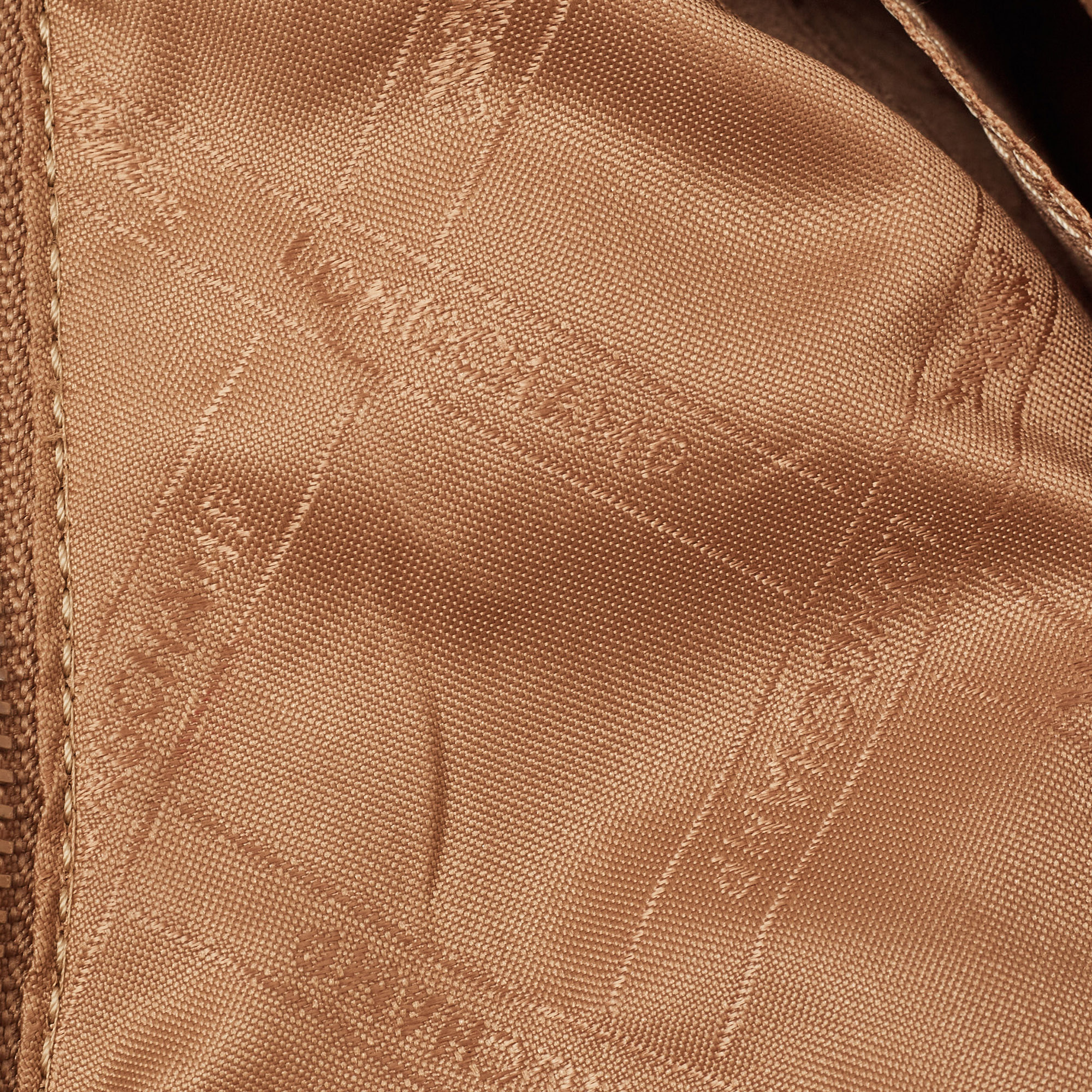 Longchamp Brown Faux Leather Le Foulonne Hobo