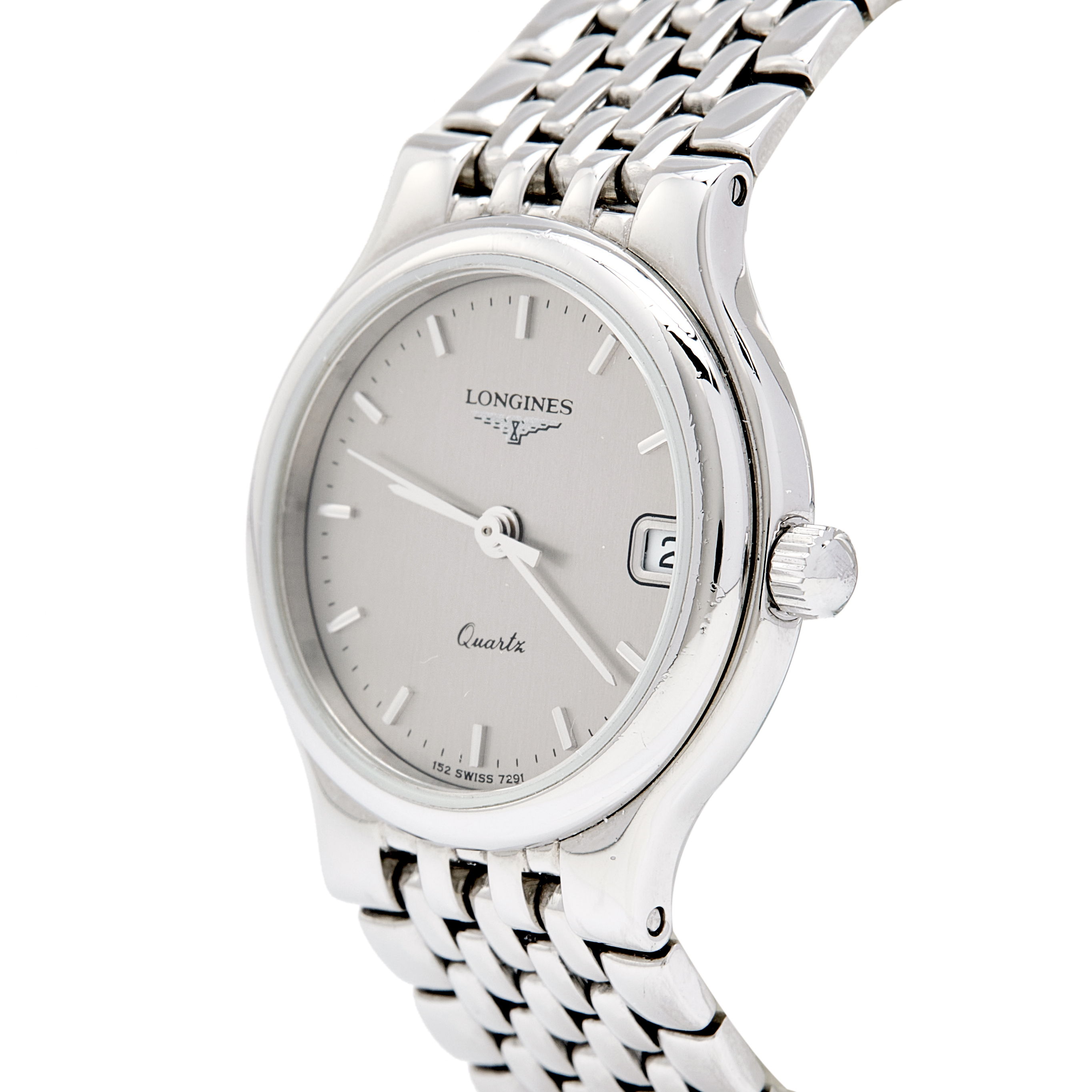 Longines Grey Stainless Steel Flagship 7291 Women's Wristwatch 23 mm