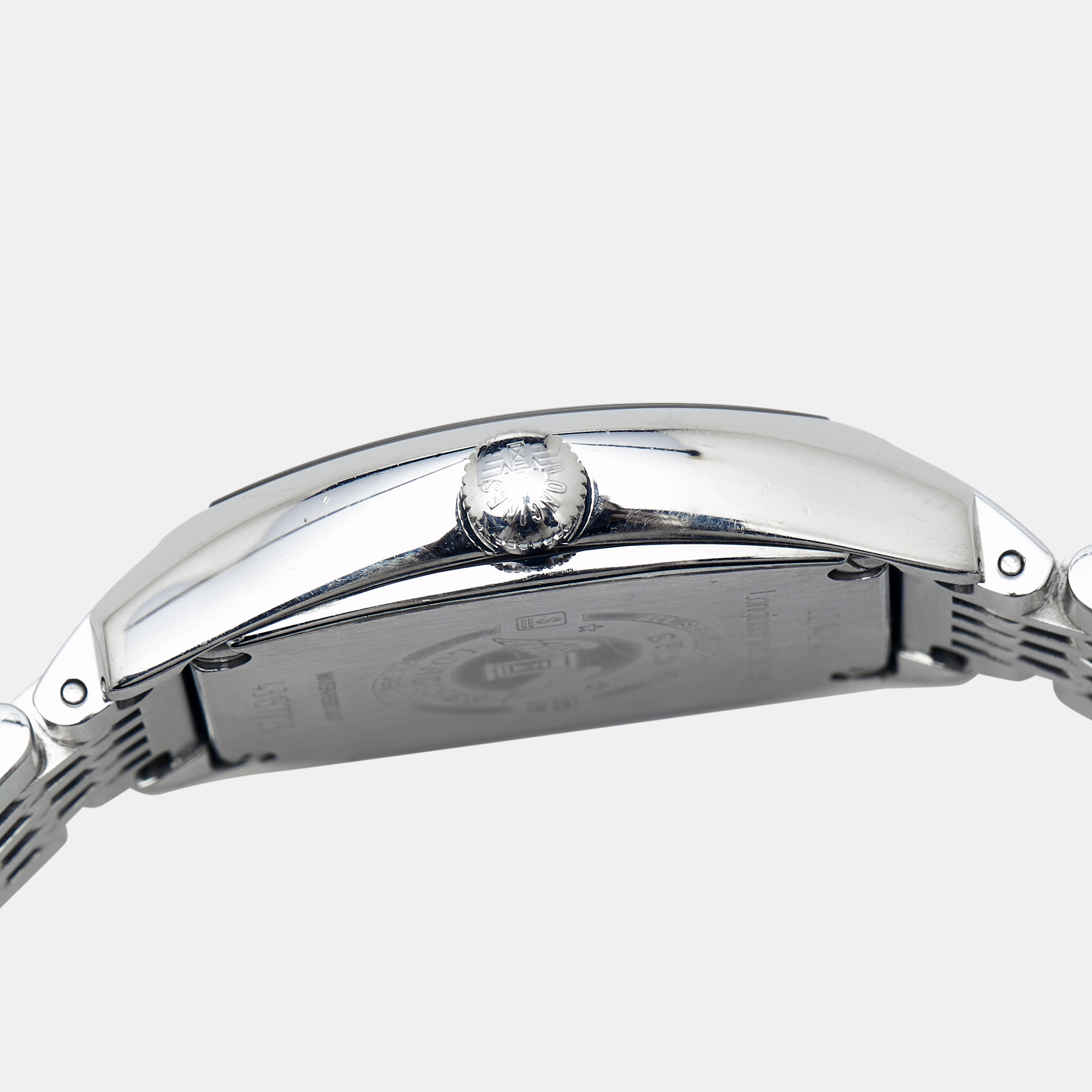 Longines Opaline White Guilloche Stainless Steel Evidenza L2.142.4.73.6  Women's Wristwatch 30 Mm