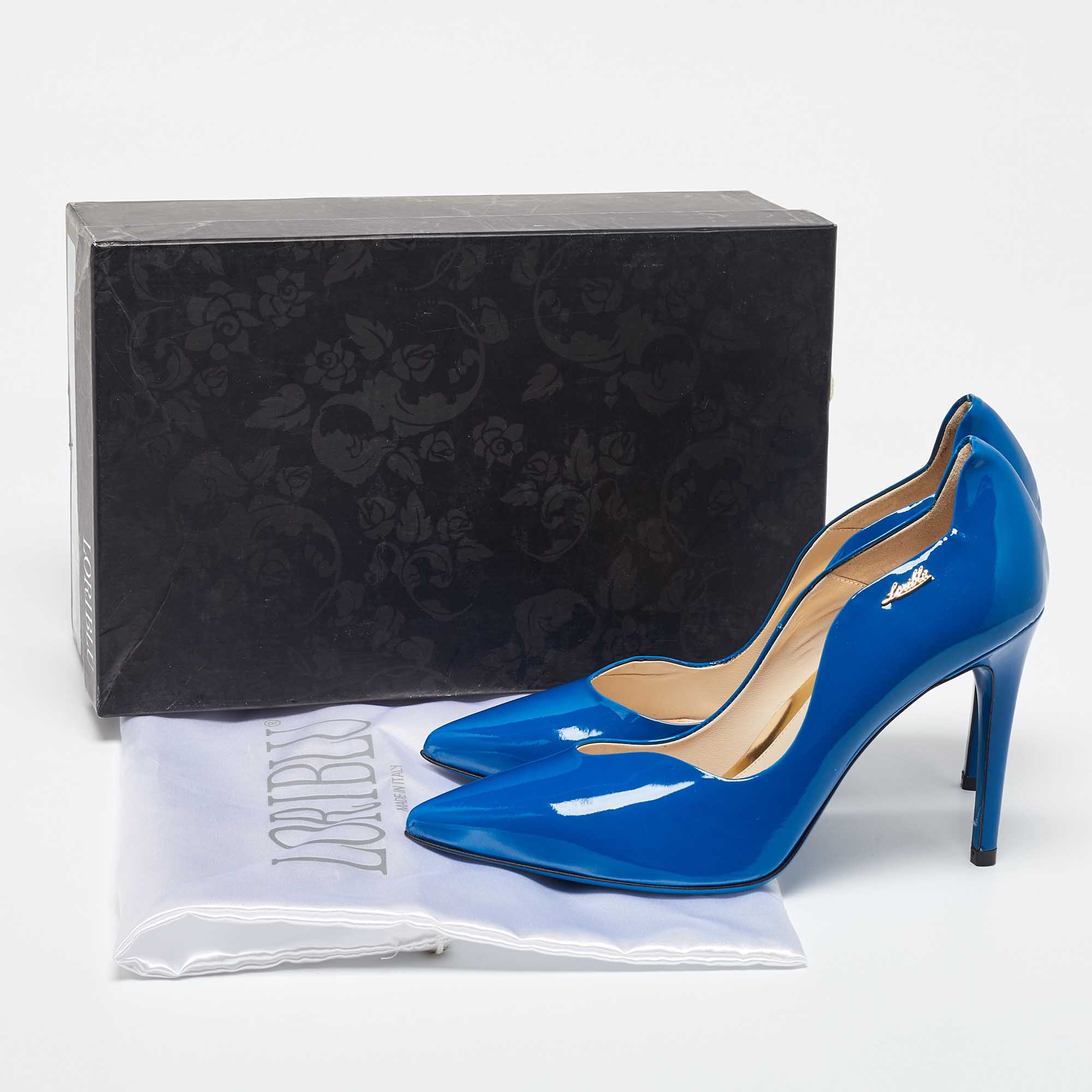 Loriblu Blue Patent Leather Pumps Size 37