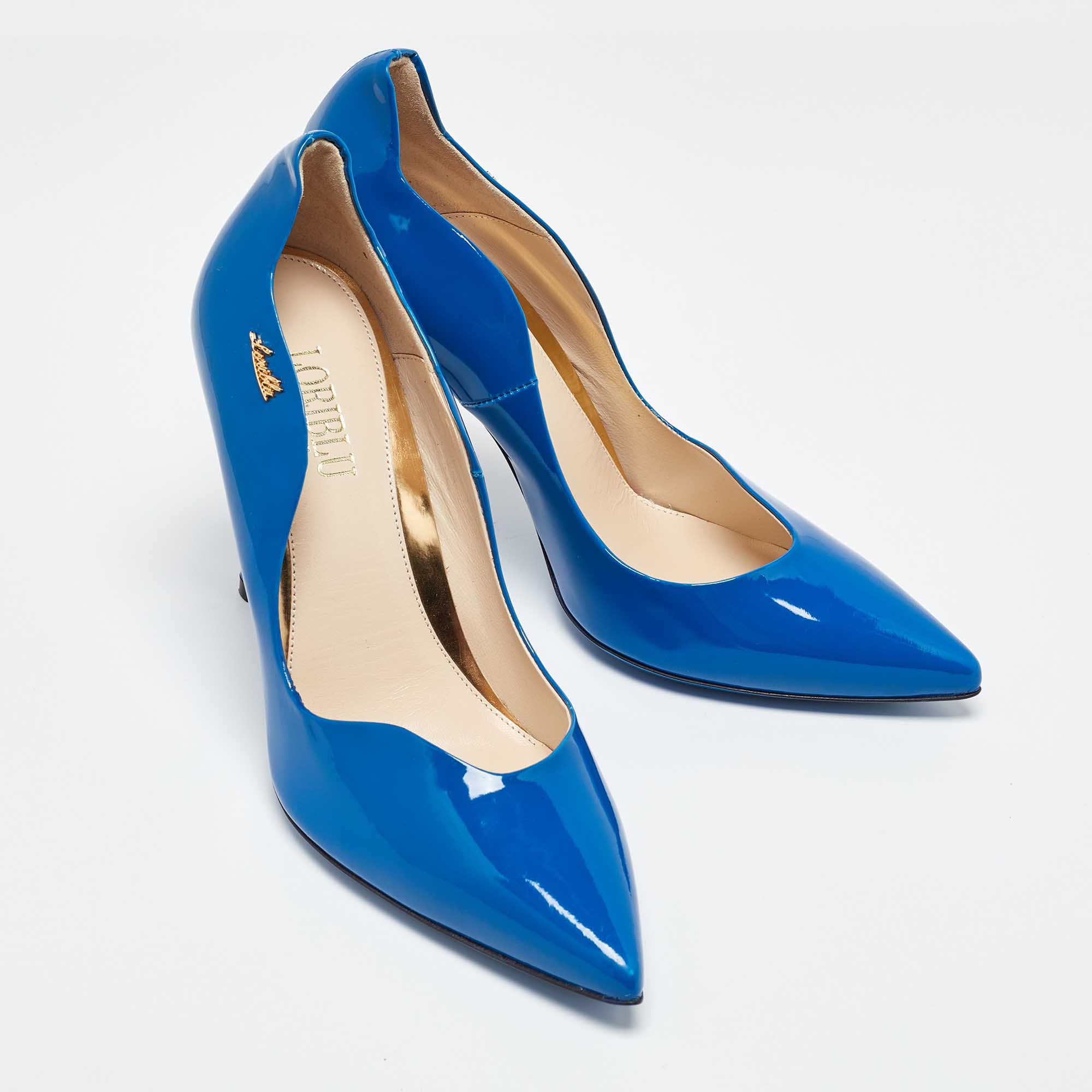 Loriblu Blue Patent Leather Pumps Size 37