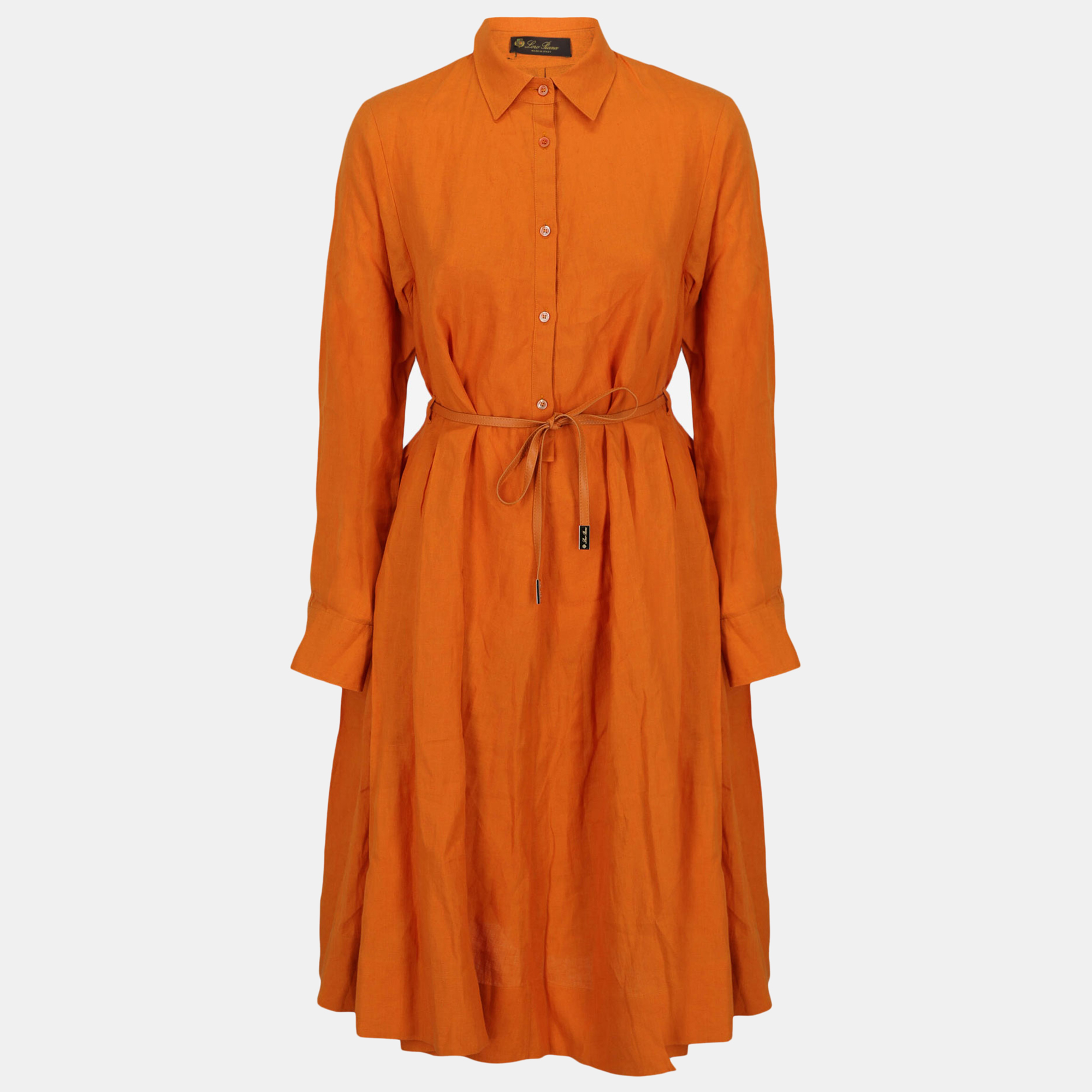 Loro Piana Women's Eco-Friendly Fabric Midi Dress - Orange - S