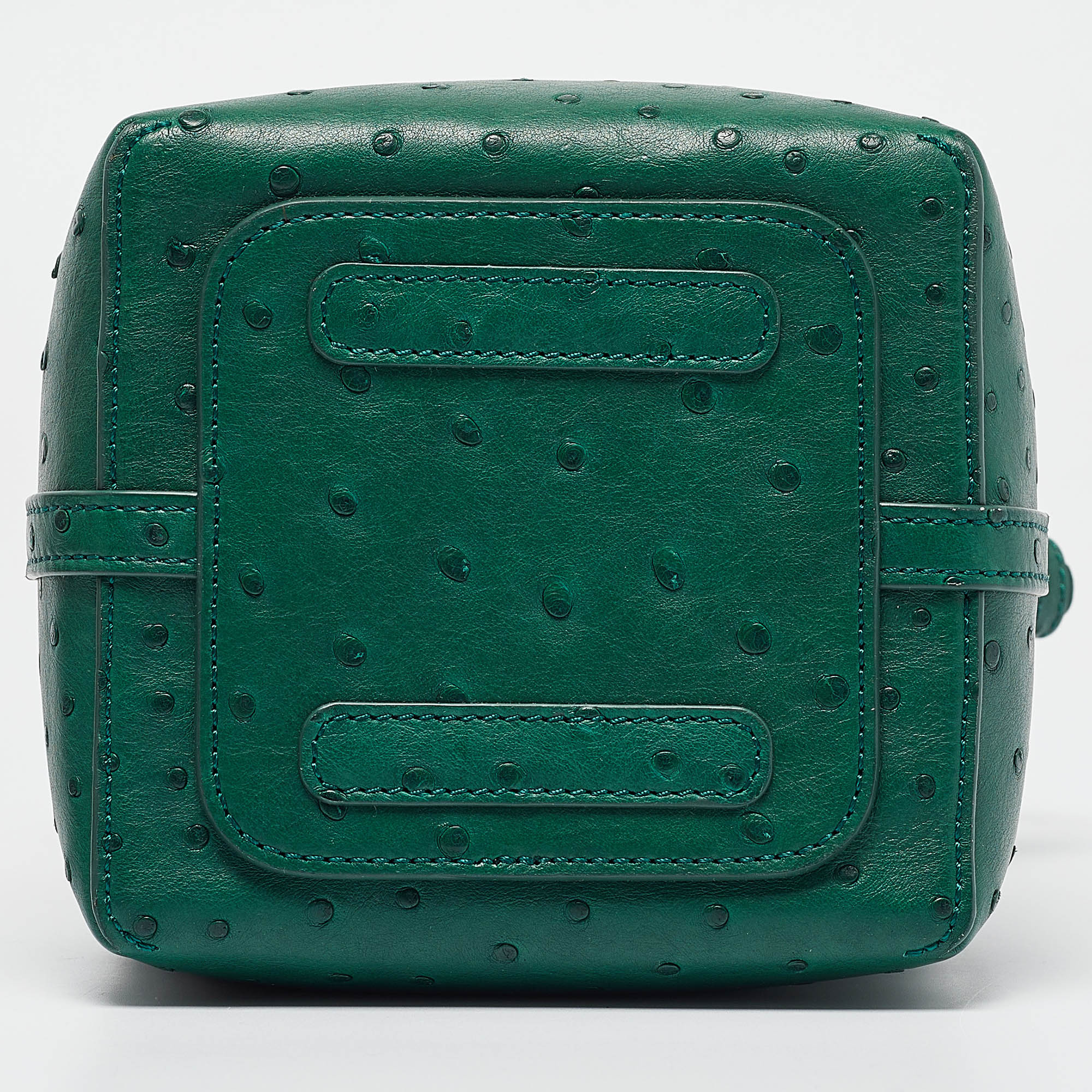 Loro Piana Green Ostrich Micro Bale Bag