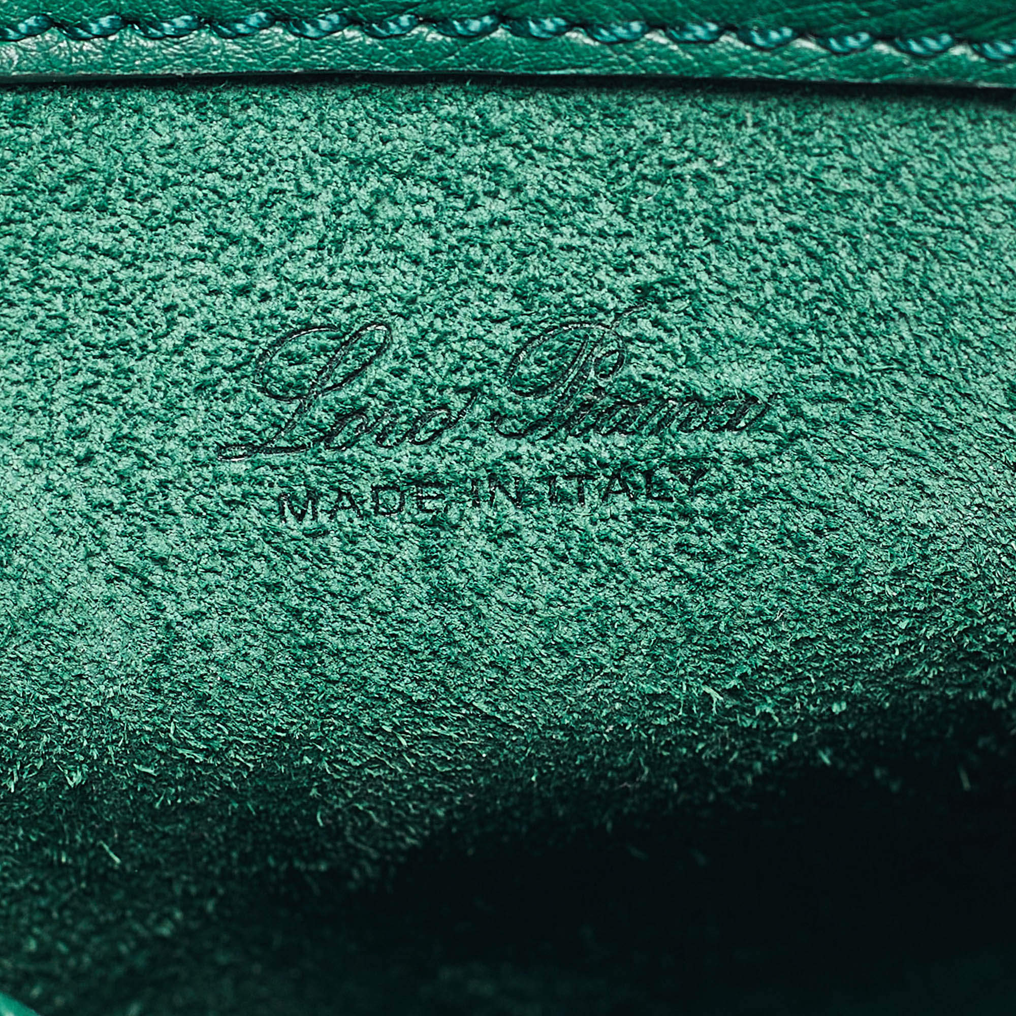 Loro Piana Green Ostrich Micro Bale Bag