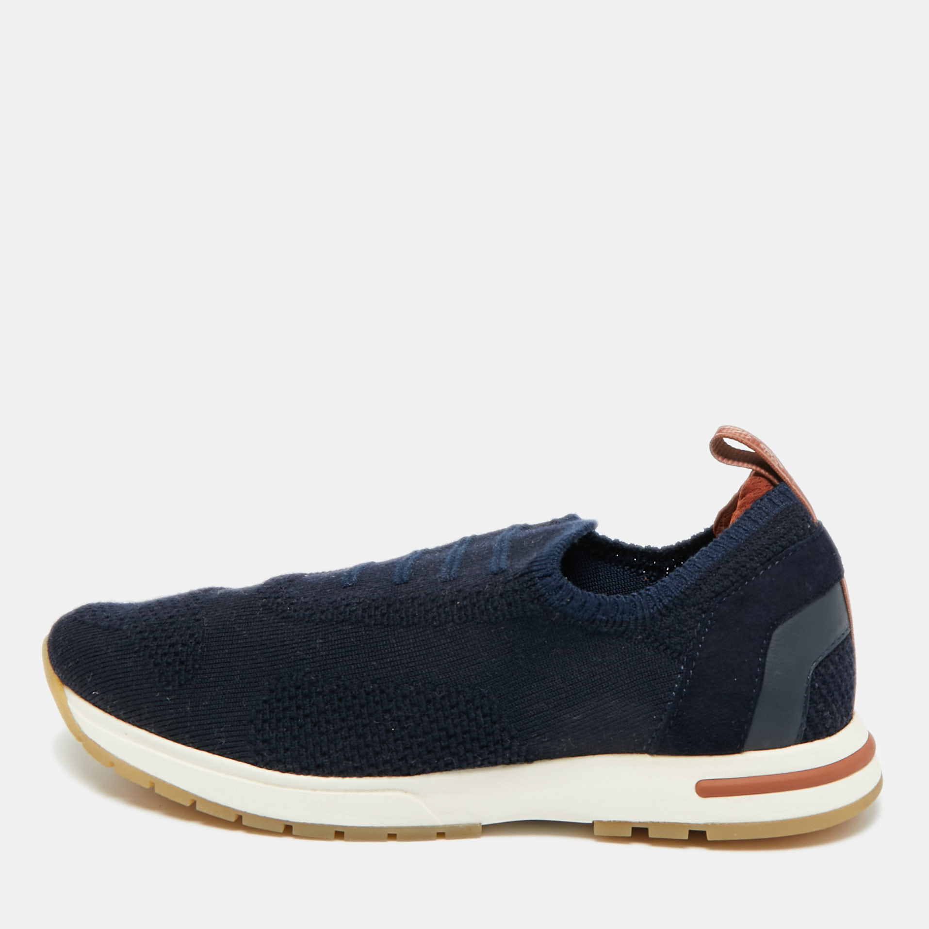 Loro Piana 360 LP Flexy Walk Size Navy Blue Knit Fabric Slip On Sneakers
Loro Piana 360 LP Flexy Walk Size Navy Blue Knit Fabric Slip On Sneakers