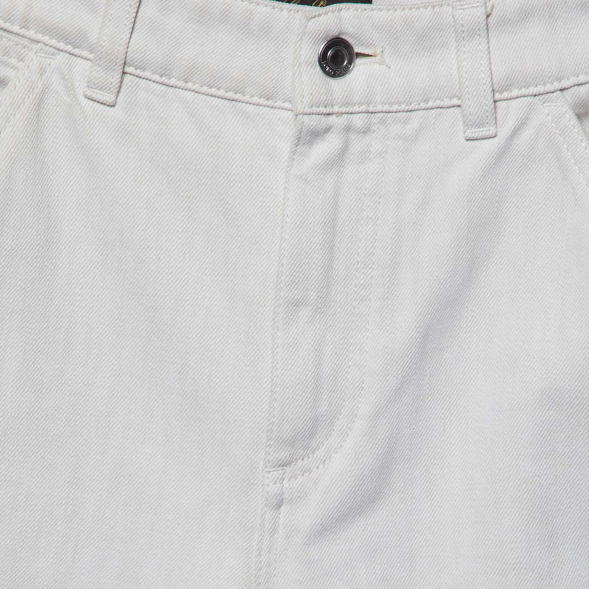 Loro Piana Ivory White Cotton Releigh Trousers XS