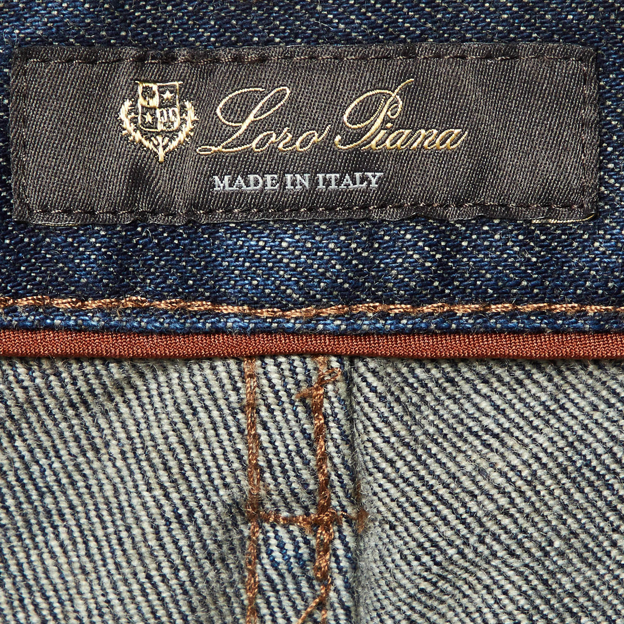 Loro Piana Dark Blue Wool And Cotton Denim Jeans M Waist 27