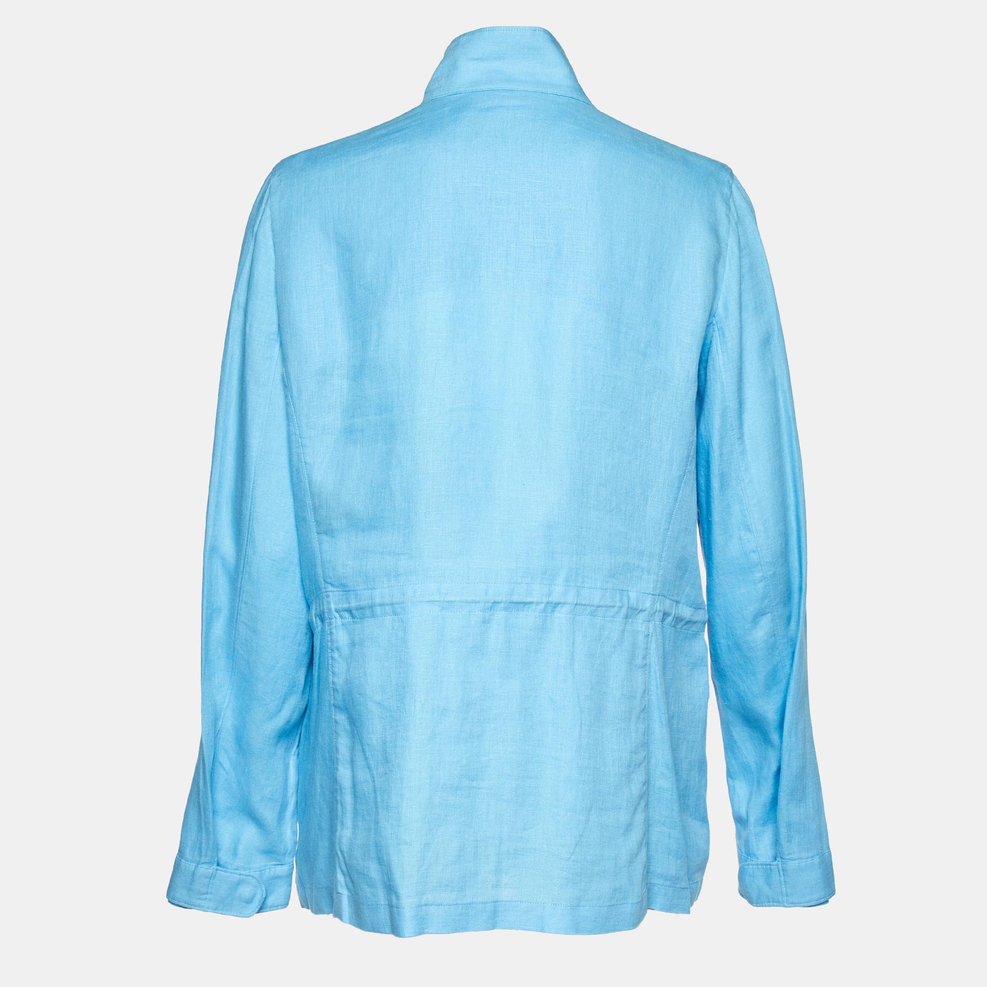 Loro Piana Blue Linen Traveller Jacket L