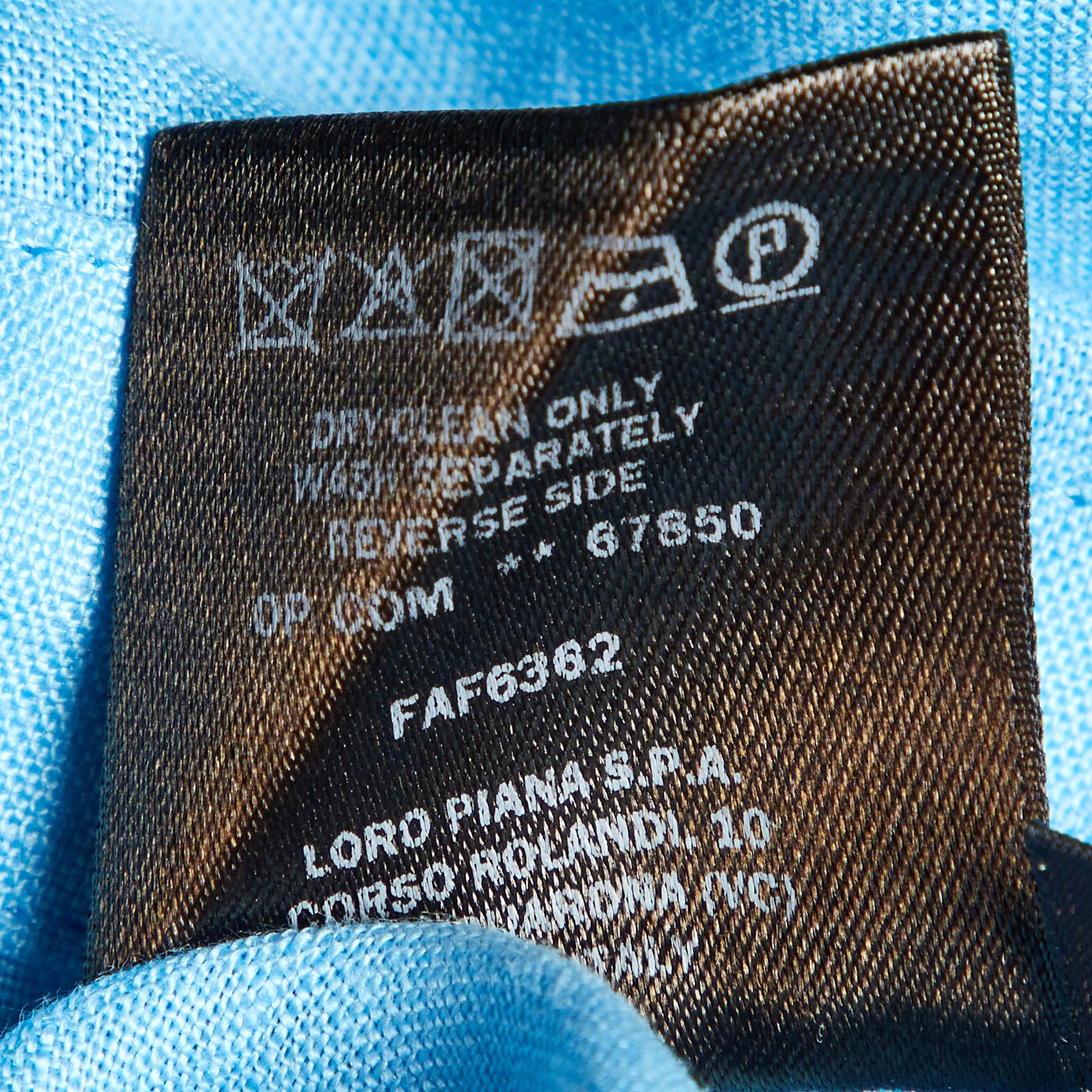 Loro Piana Blue Linen Traveller Jacket L