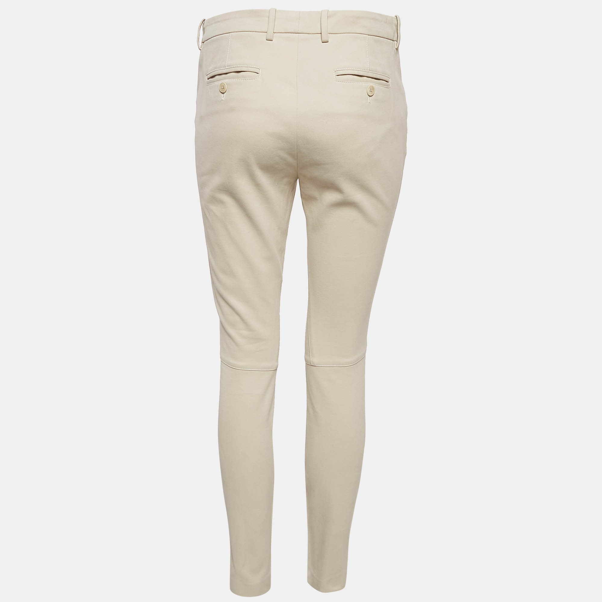 Loro Piana Beige Stretch Cotton Trousers M