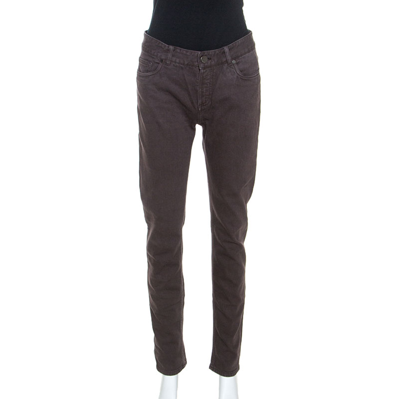 Image of Loro Piana Brown Denim Straight Fit Jeans M