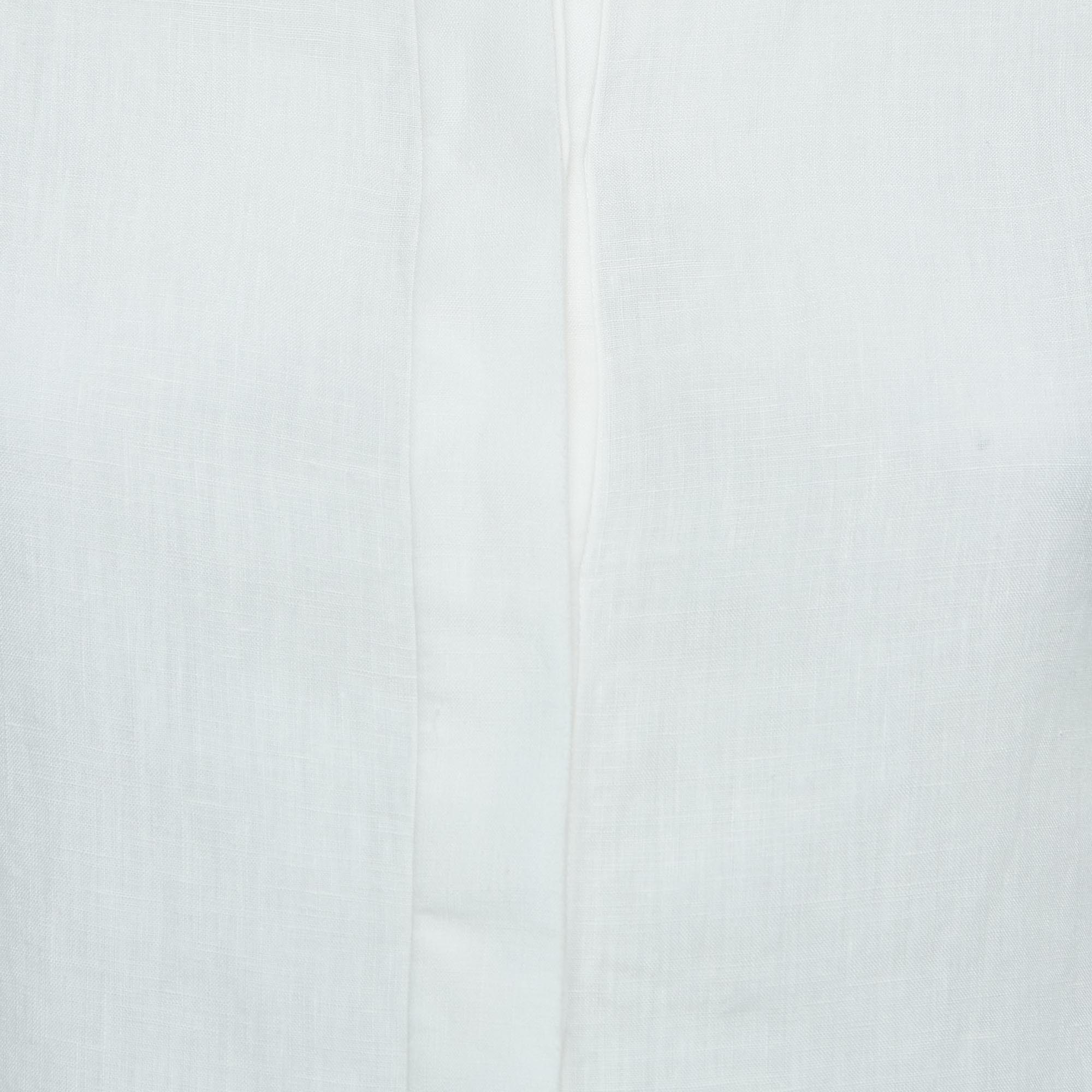 Loro Piana Ivory White Linen Shirt S
