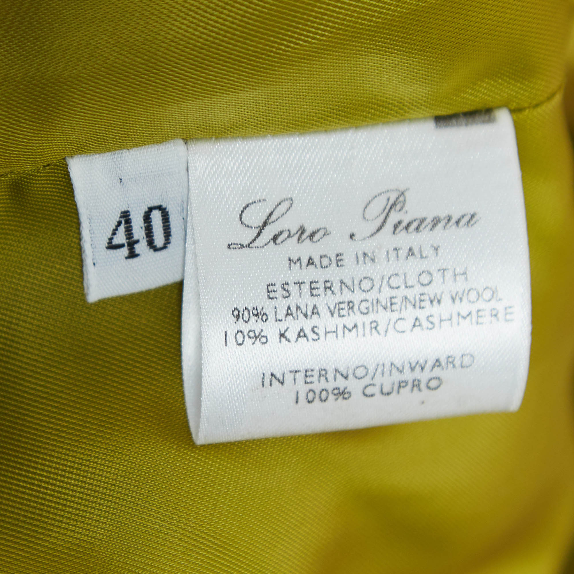 Loro Piana Brown Wool/Fox Fur Checked Long Coat S