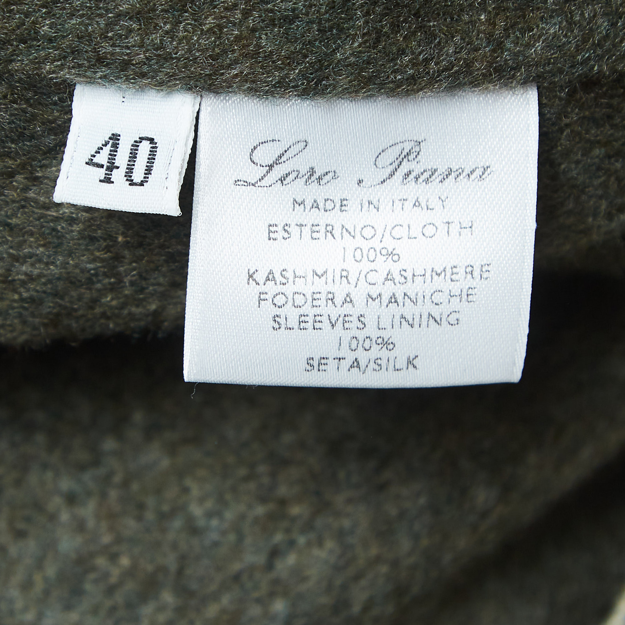 Loro Piana Grey Checked Cashmere Jacket S