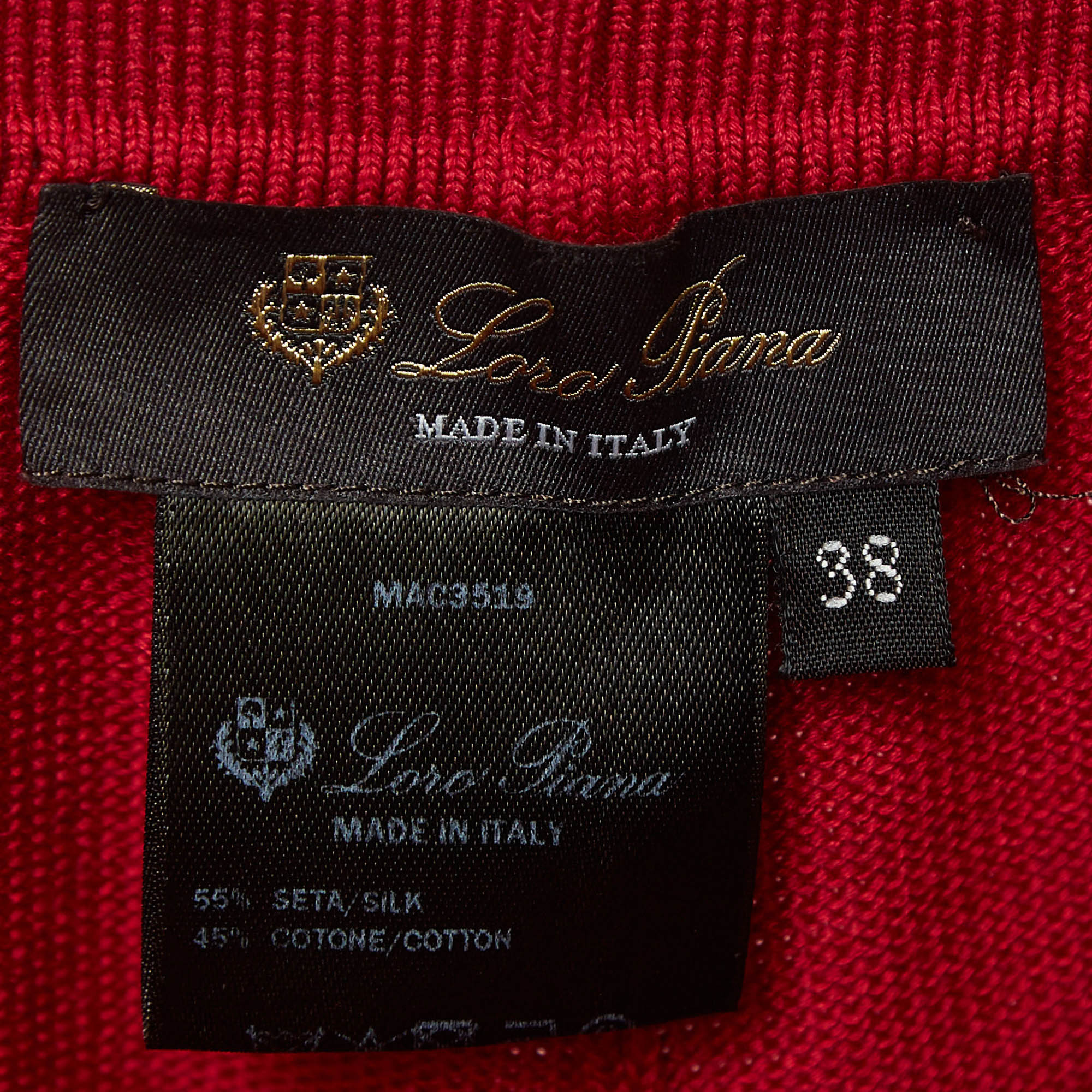 Loro Piana Red Rib Knit Bermuda Shorts S