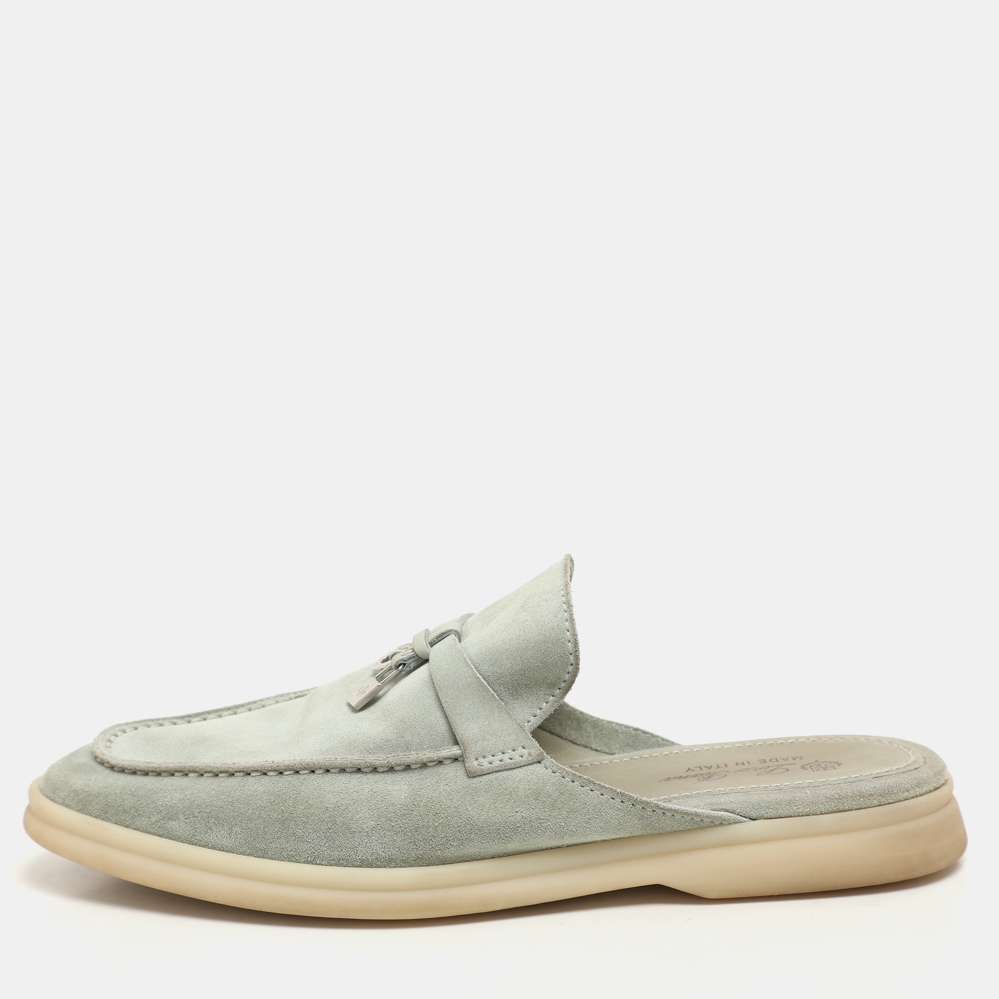 Loro Piana Eucalyptus Suede Summer Charms Walk Mules Size, Beige
Loro Piana Eucalyptus Suede Summer Charms Walk Mules Size, Beige
