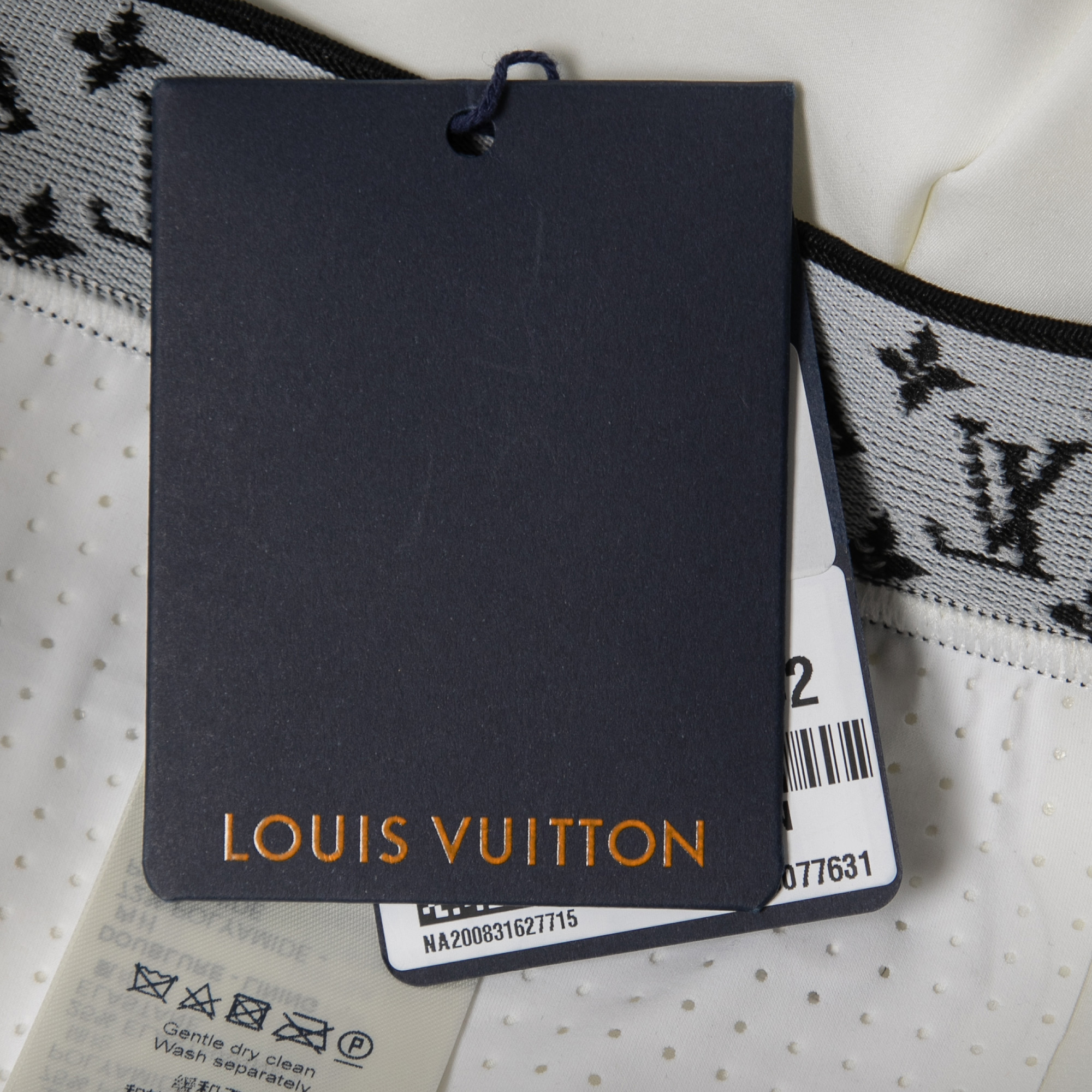 Louis Vuitton X URS Fischer White Jersey Flight Mode Cycling Shorts  L