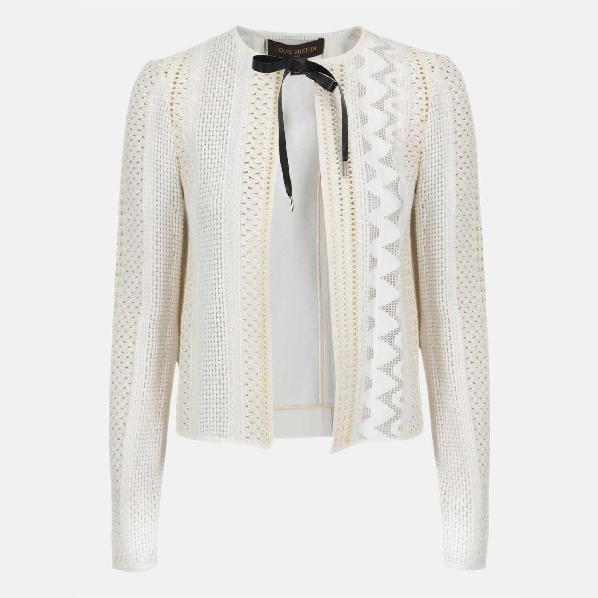 Louis Vuitton Women's Cotton Cardigan - White - XS