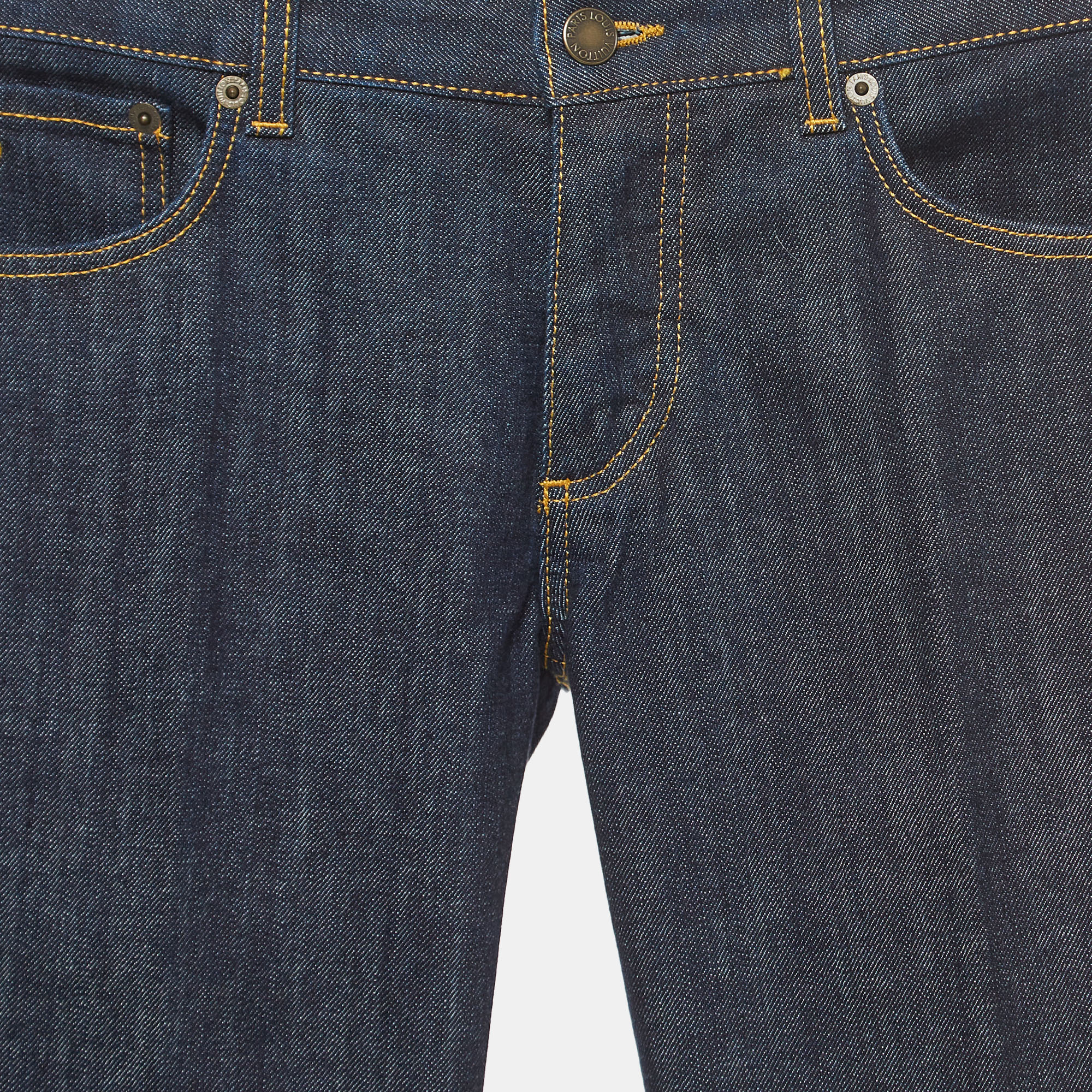 Louis Vuitton Vintage Blue Denim Low-Rise Boot-Leg Jeans S