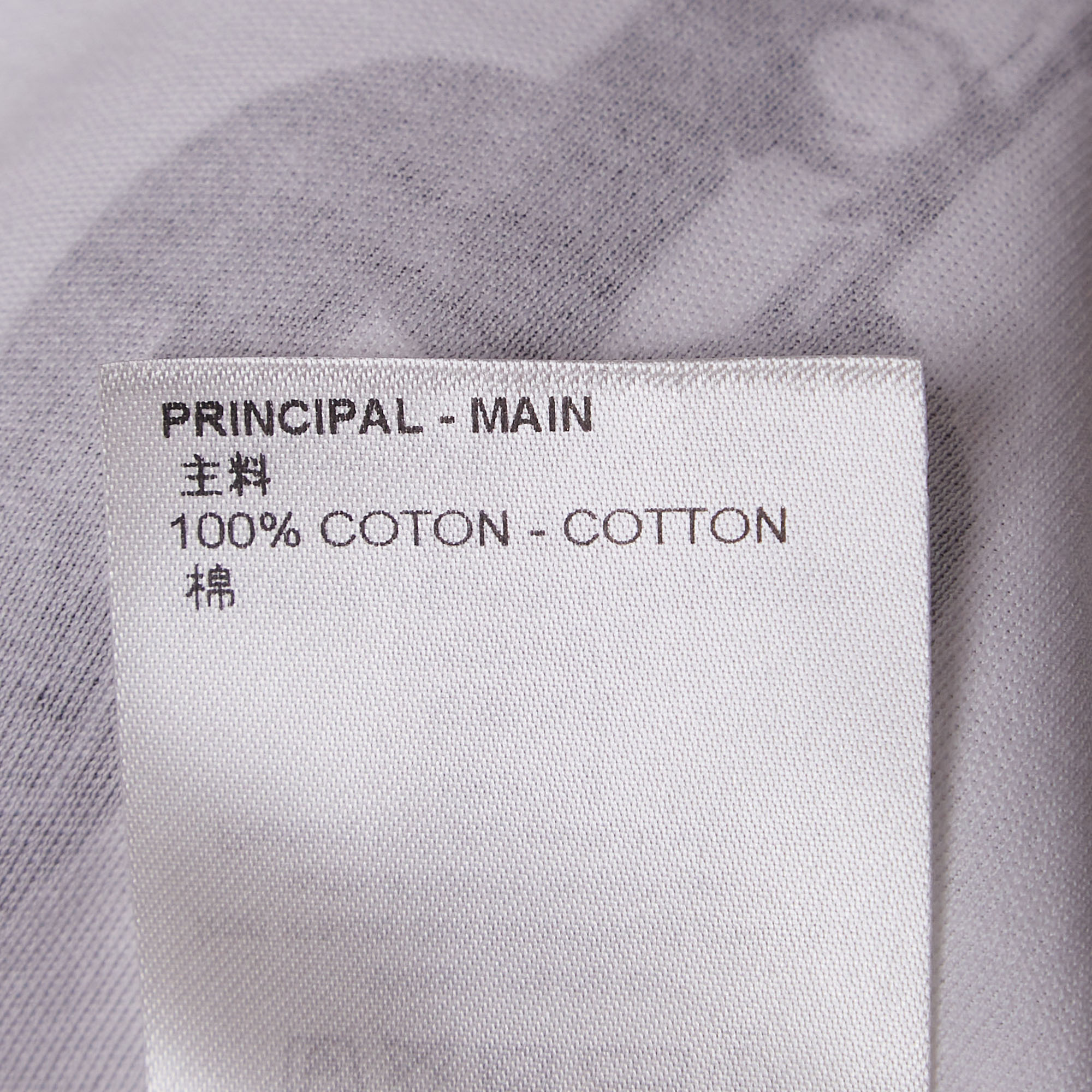 Louis Vuitton White Chain Print Cotton Crew Neck T-Shirt L