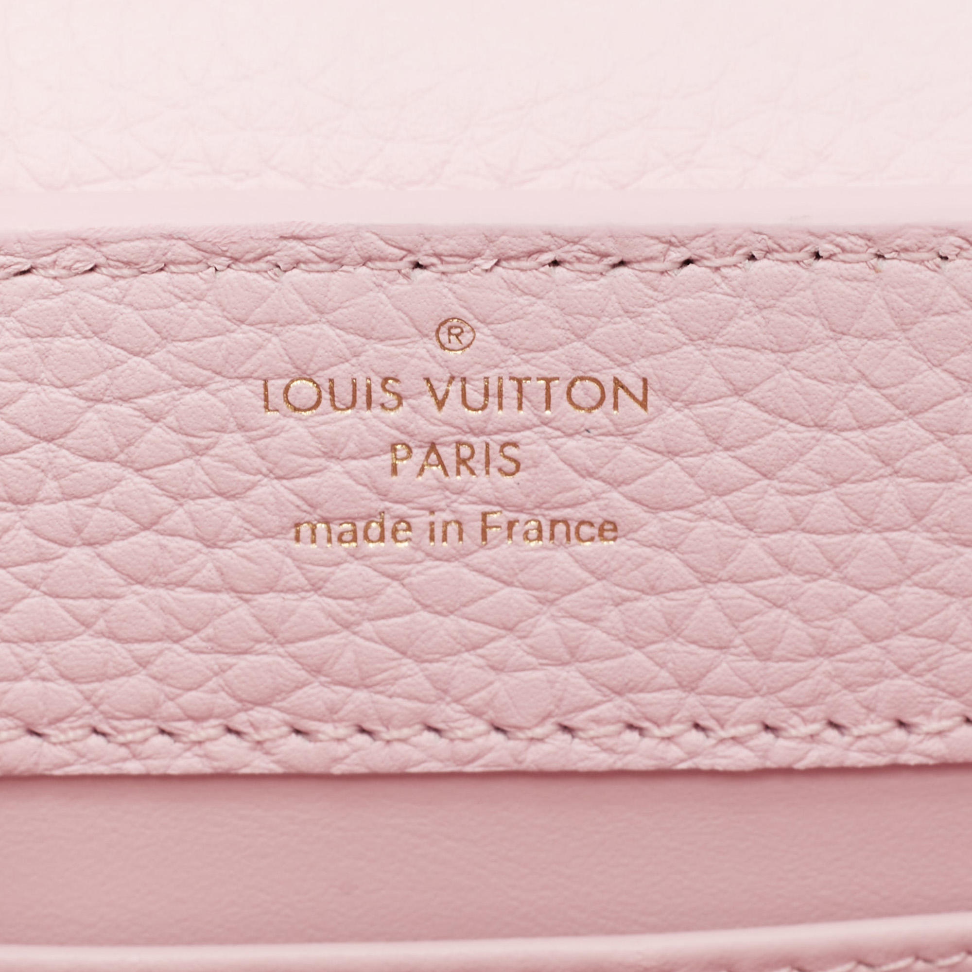 Louis Vuitton Lilac Mother Of Pearl Taurillon Leather Mini Capucines Bag