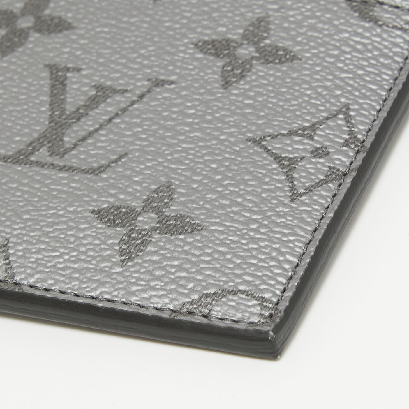 Louis Vuitton Silver Monogram Canvas And Taiga Leather Coin Card Holder