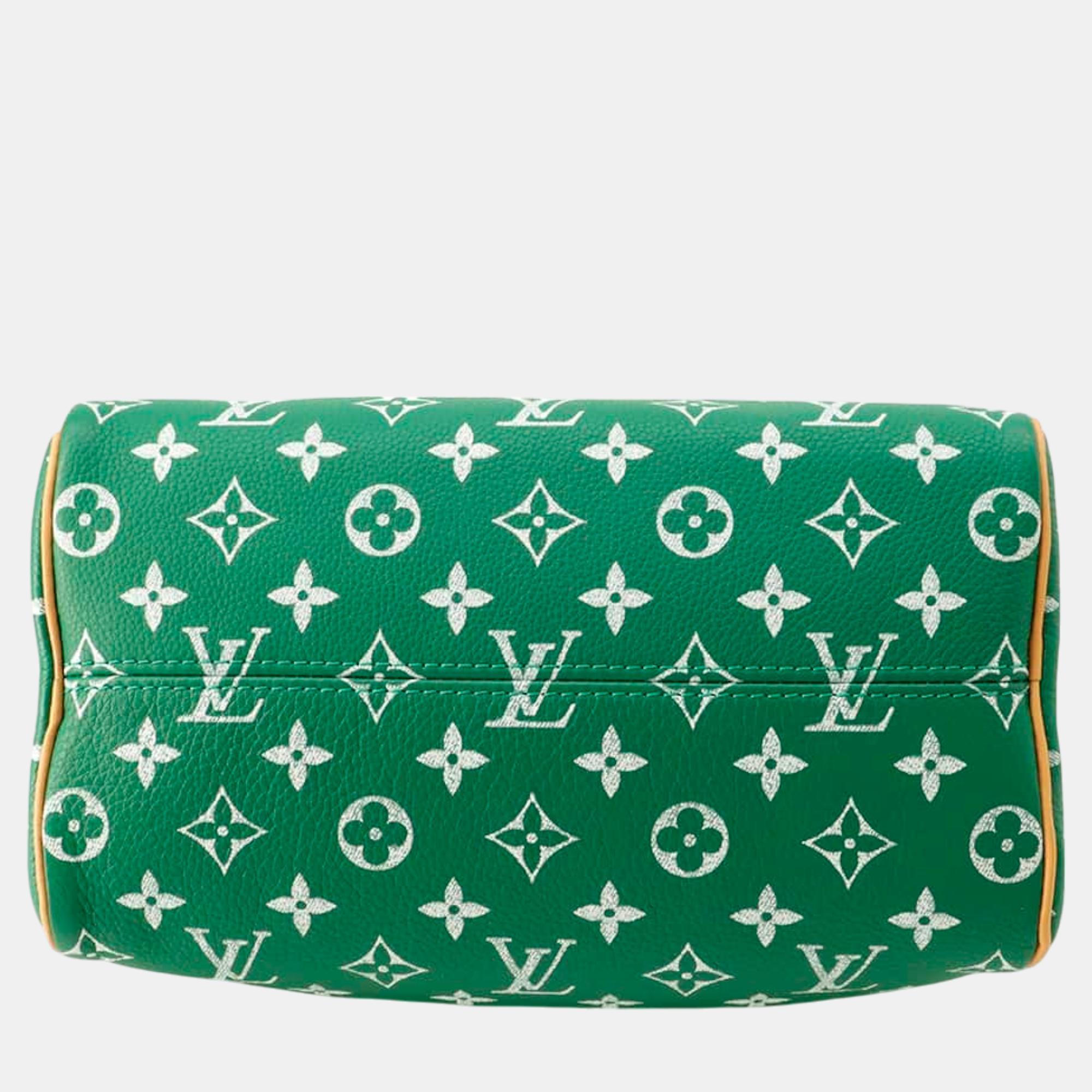 Louis Vuitton Vert Calf Leather Speedy P9 Bandouliere Size 25