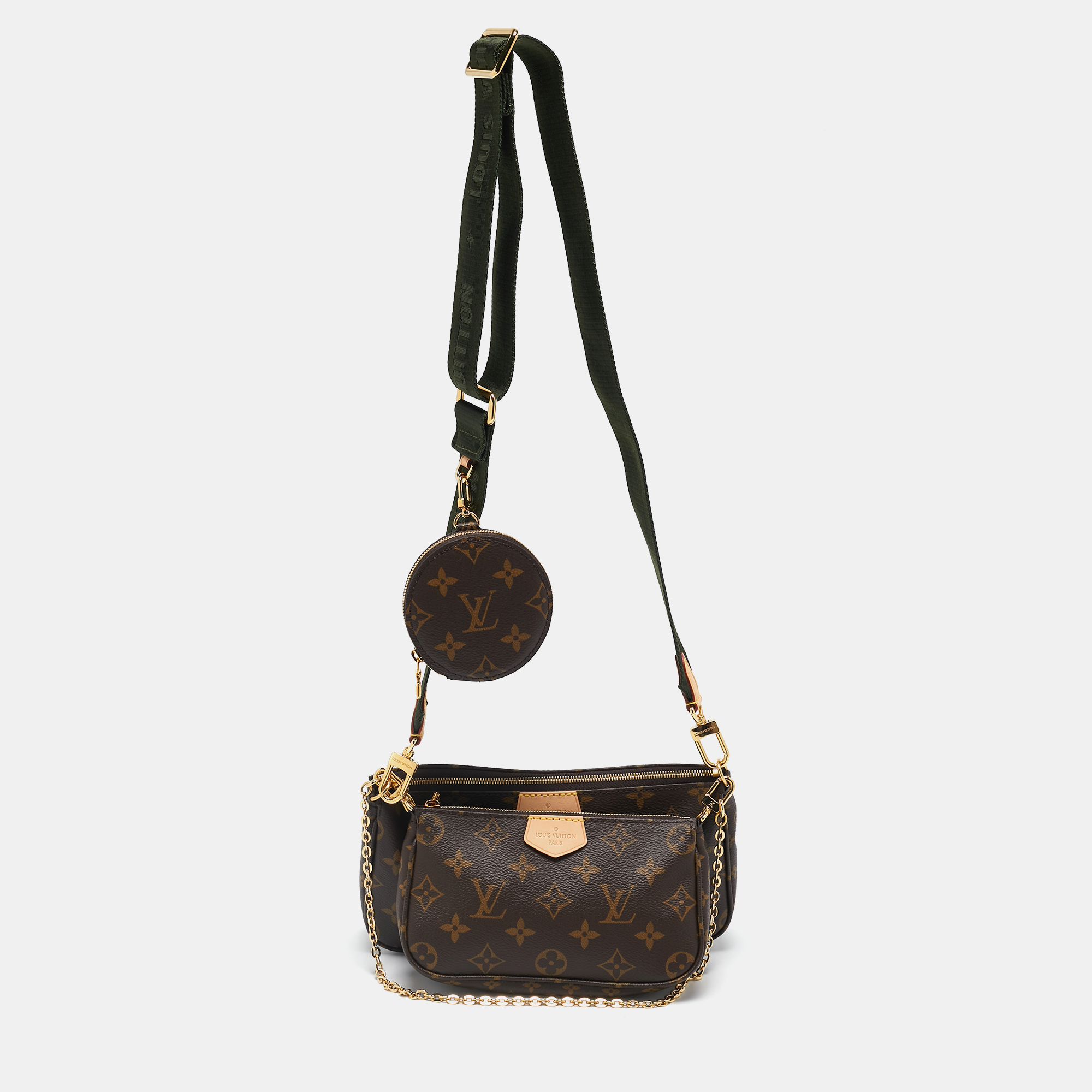 Louis Vuitton Green Monogram Canvas Multi Pochette Accessories Bag