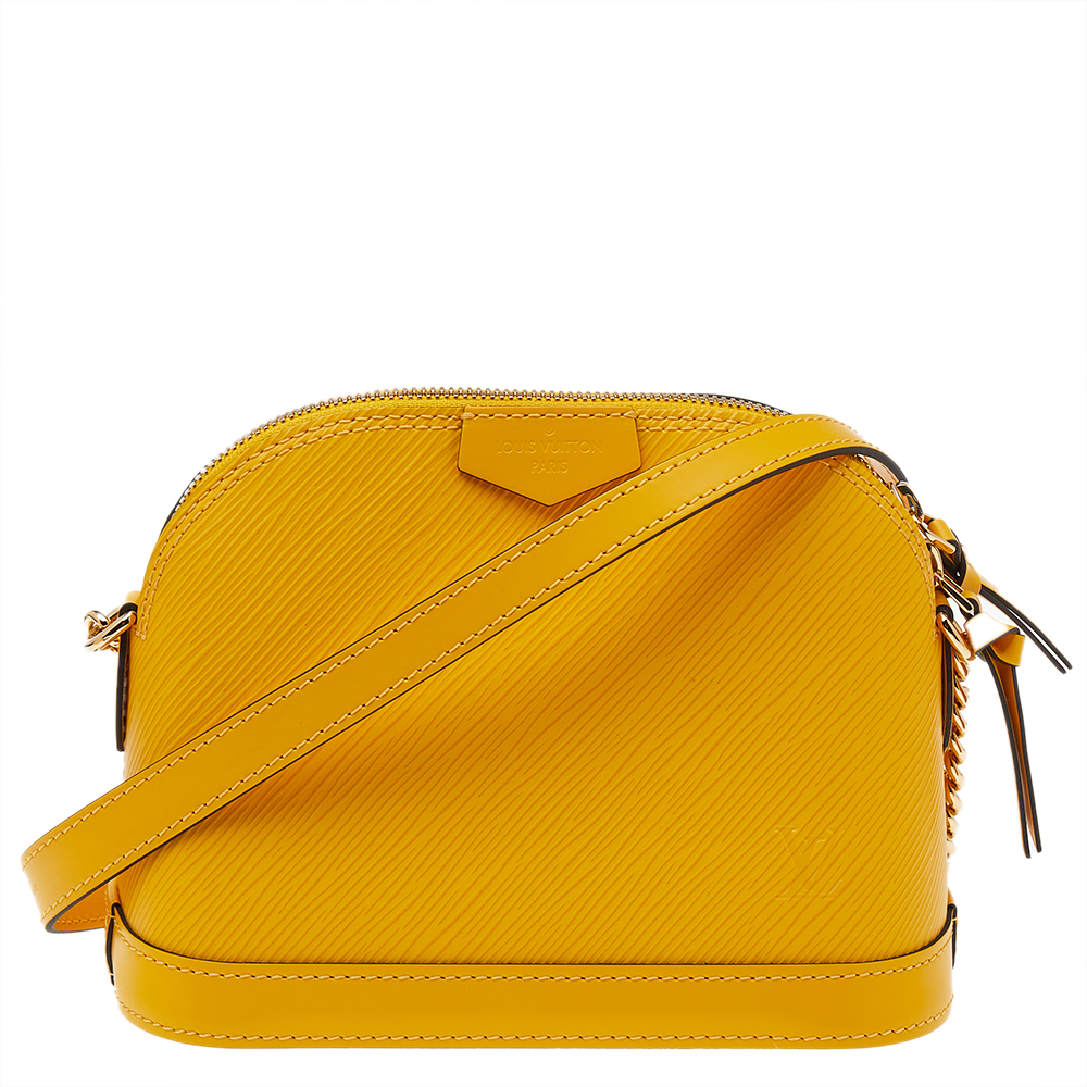 Louis Vuitton Yellow Epi Leather Alma Mini Bag