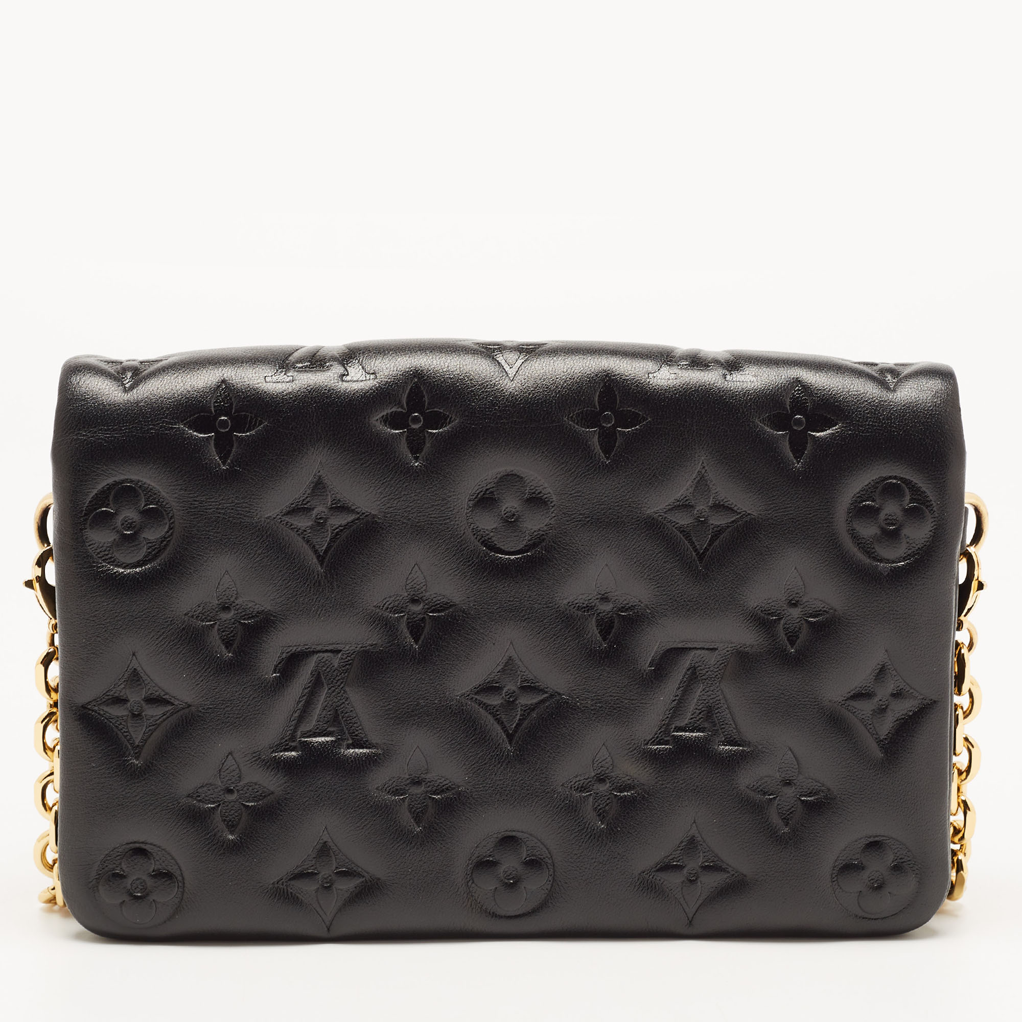 Louis Vuitton Black Monogram Leather Coussin Pochette Bag