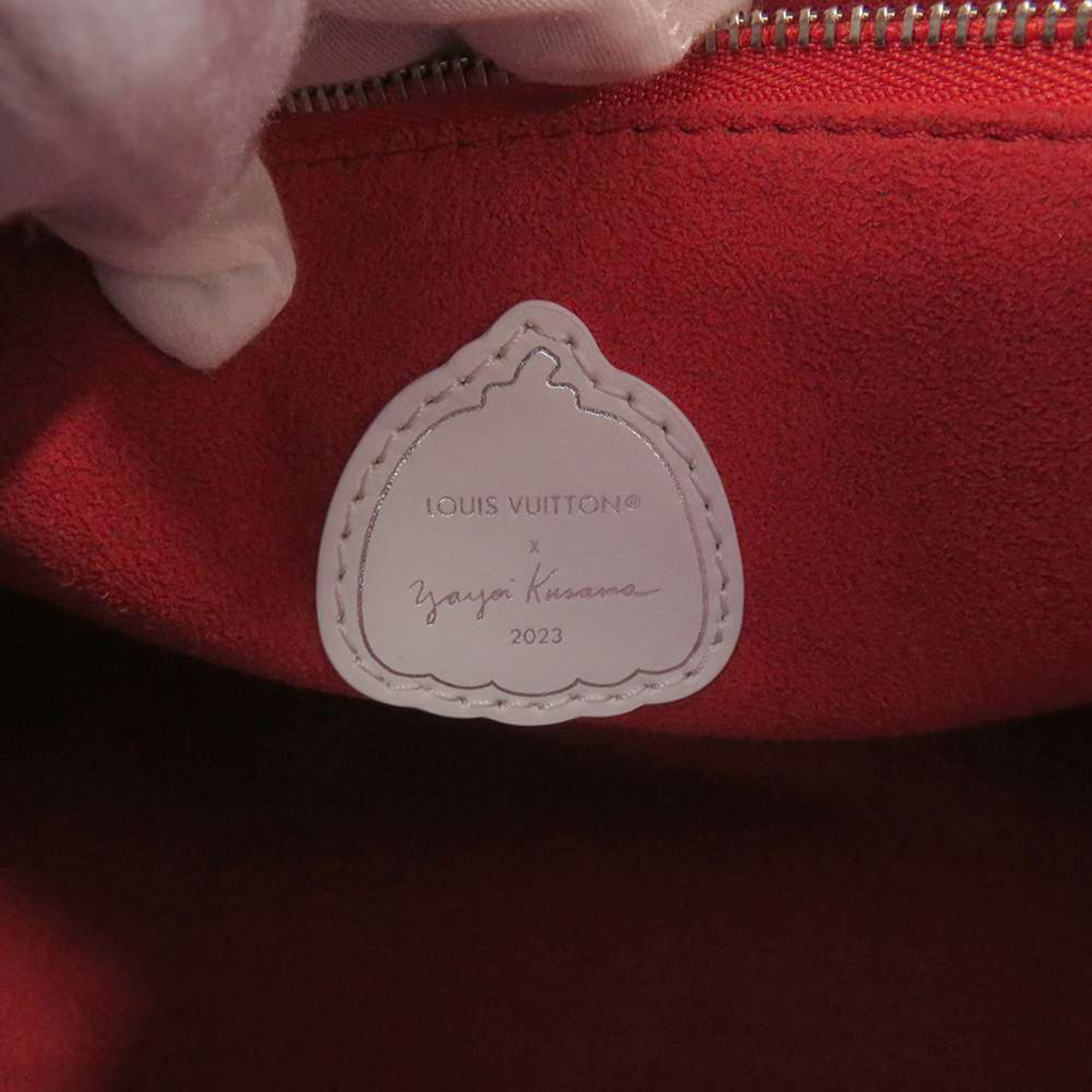 Louis Vuitton X  Yayoi Kusama Red Monogram Empreinte Leather LVxYK Onthego Size PM