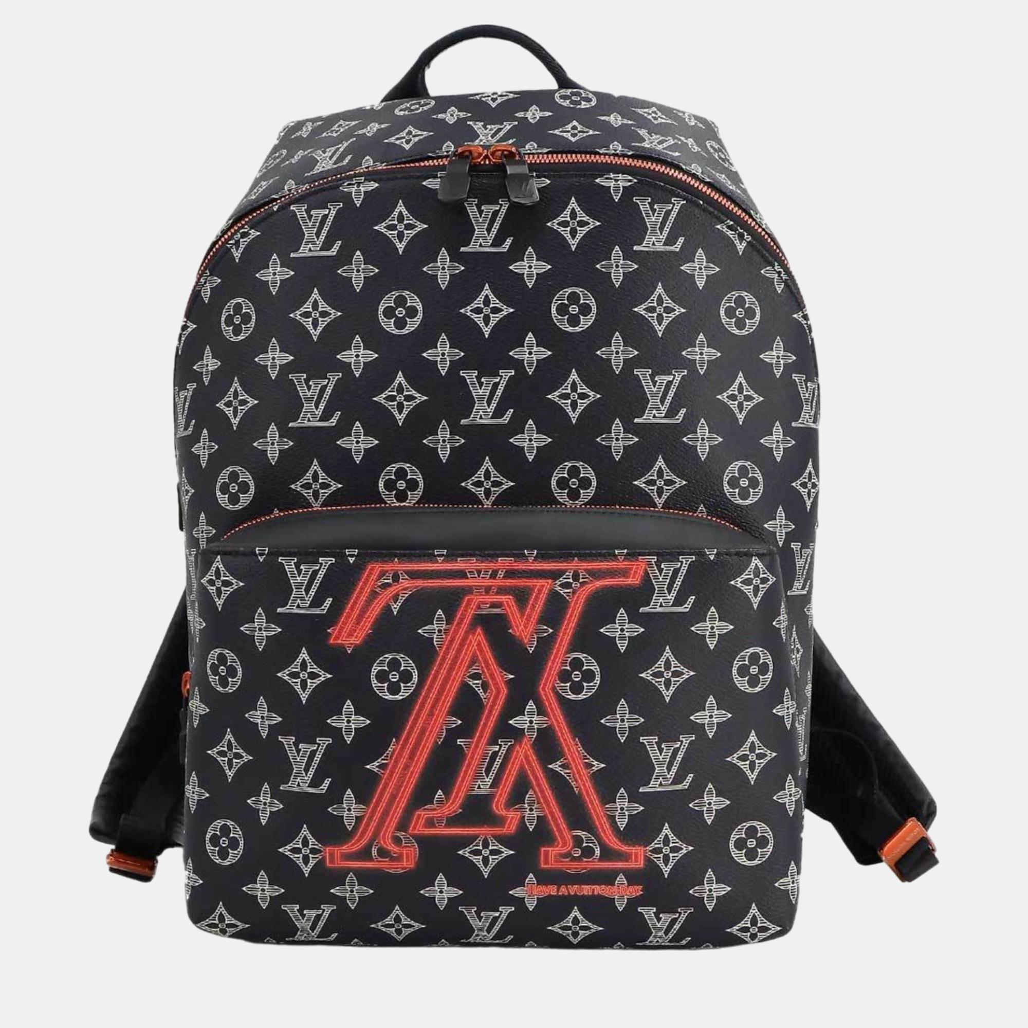 Louis vuitton navy blue monogram canvas upside down apollo backpack
