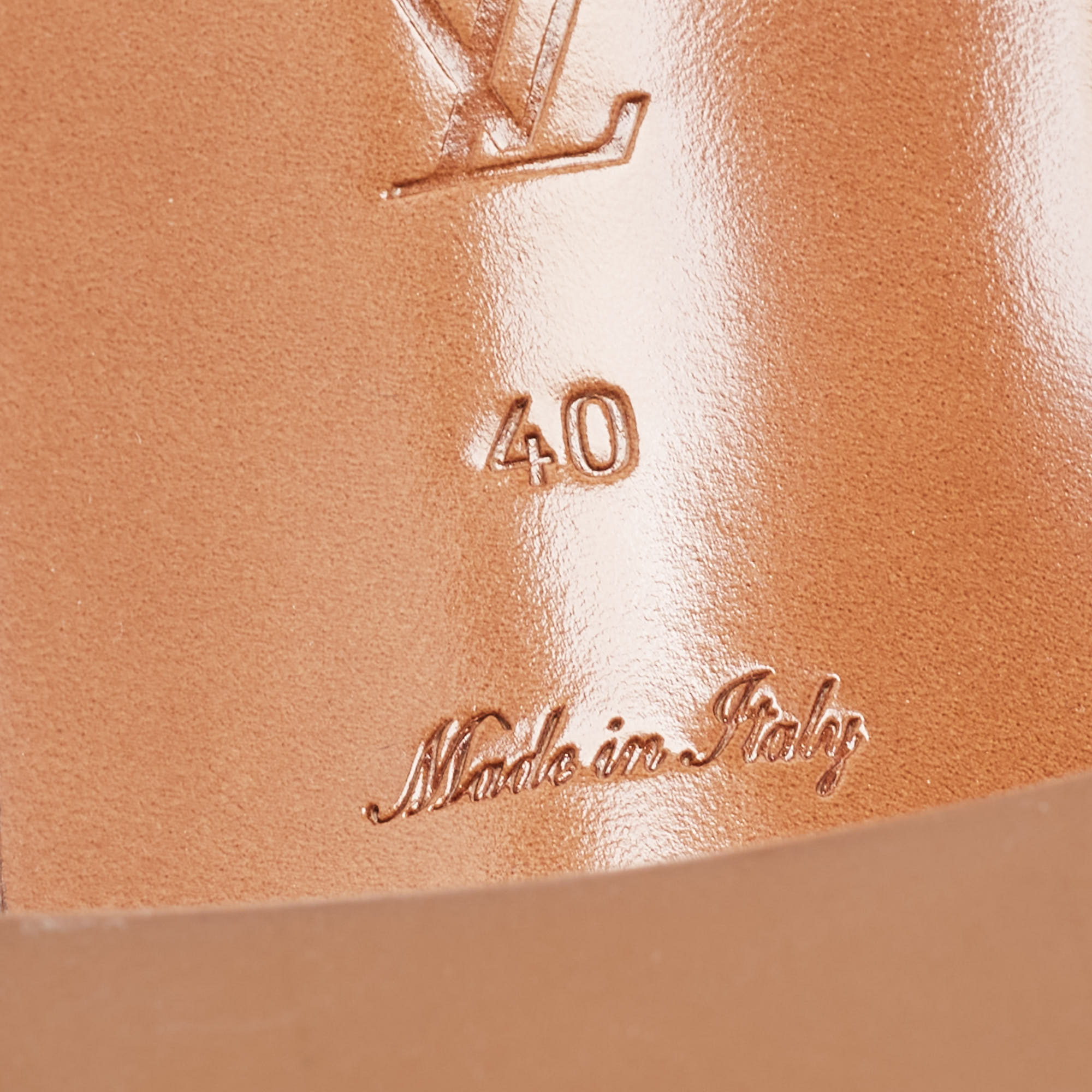 Louis Vuitton Amarante Patent Leather Lock It Sandals Size 40