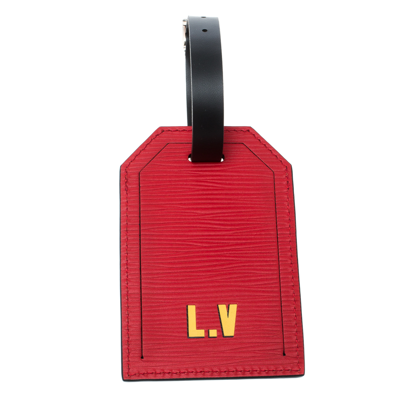 Louis Vuitton Red Epi Leather 2018 Fifa World Cup Spain Flag Luggage Tag