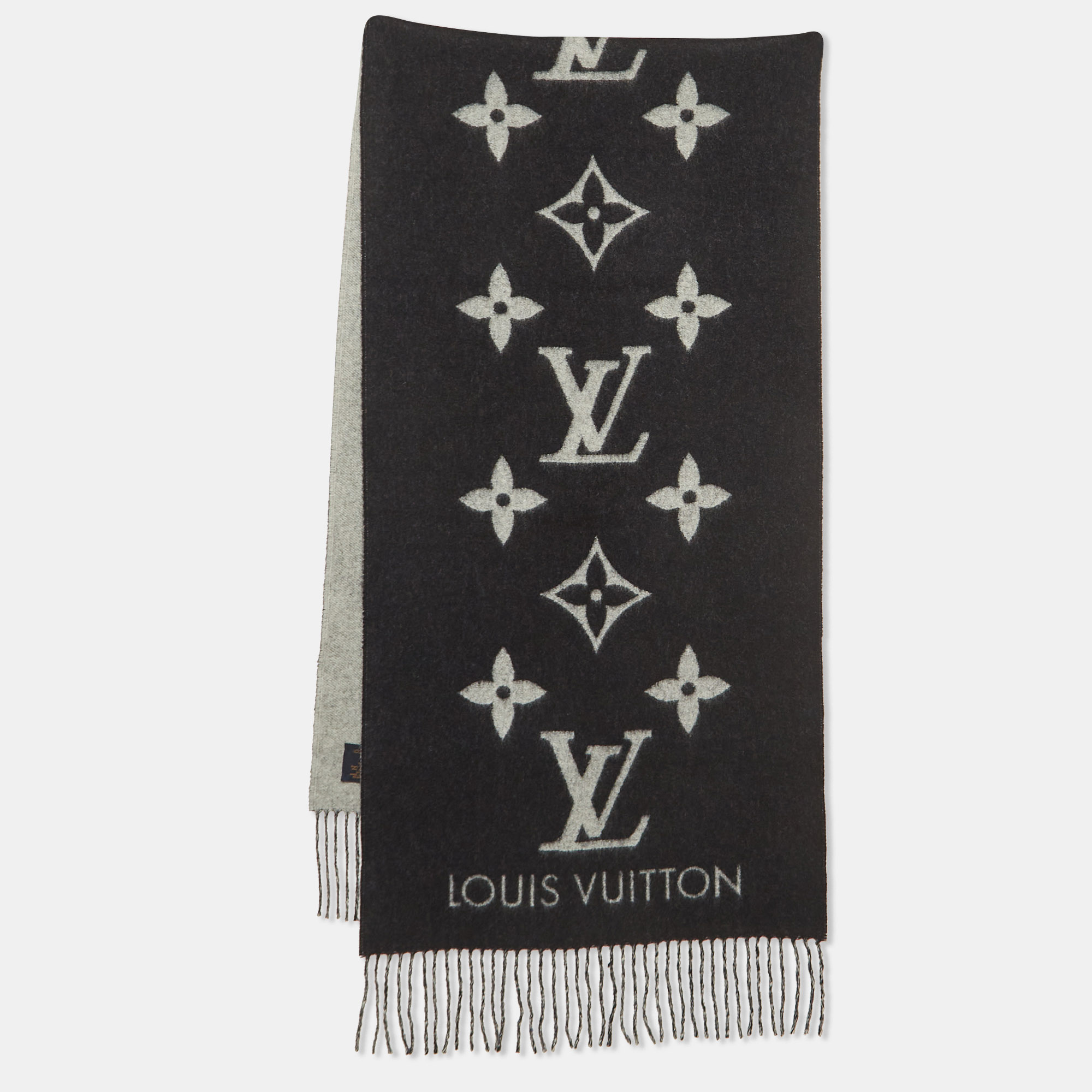 Louis vuitton black cashmere reykjavik scarf