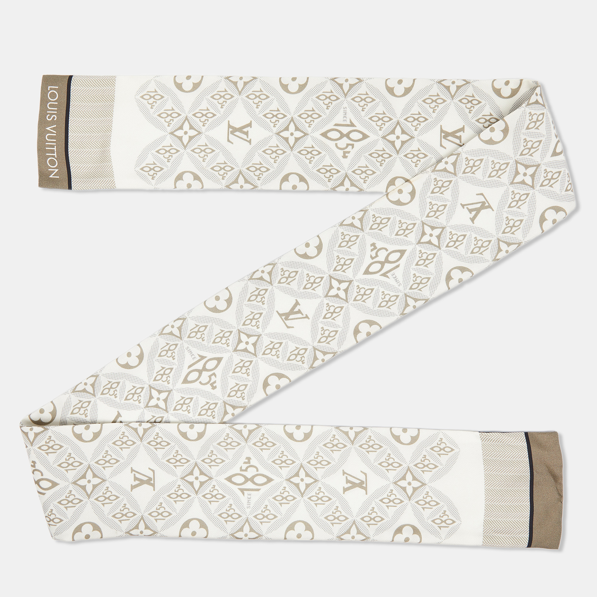 Louis Vuitton White Since 1854 Monogram Silk Bandeau