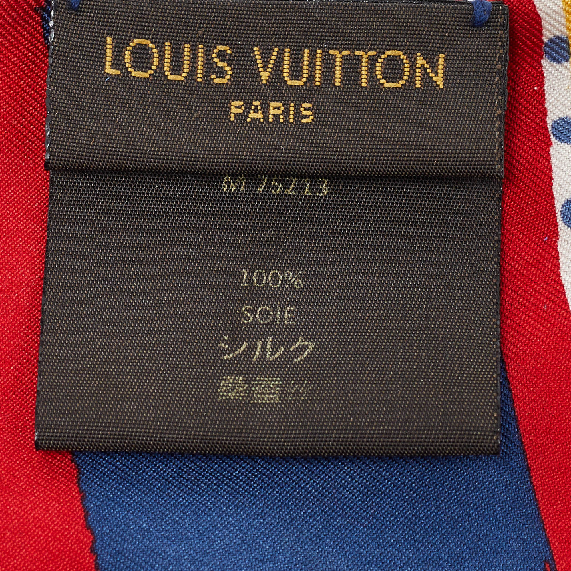 Louis Vuitton Multicolor Retro Flowers Print Silk Bandeau Scarf