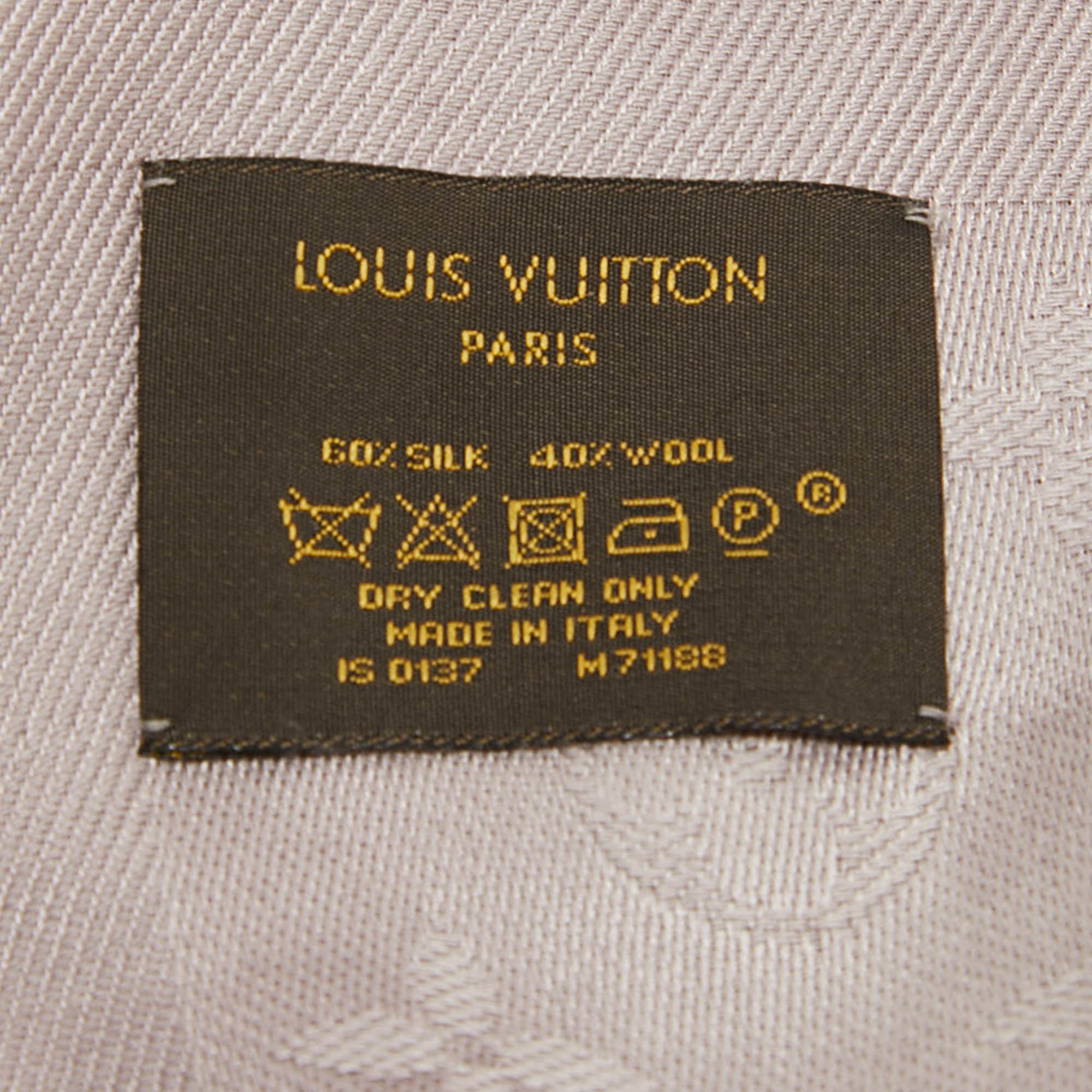 Louis Vuitton Pink Blurrygram Monogram Wool Blend Scarf