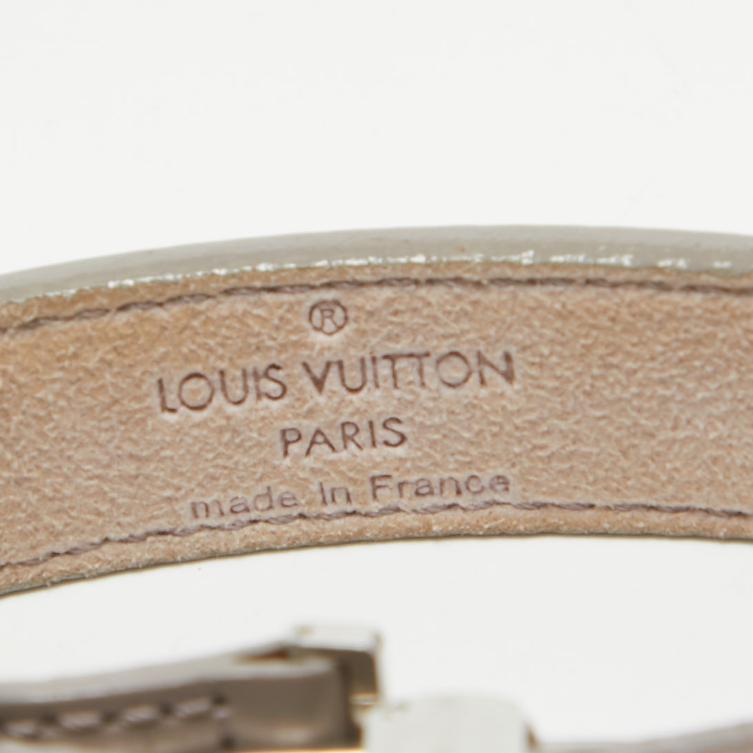 Louis Vuitton Monogram Wish Leather Silver Tone Bracelet