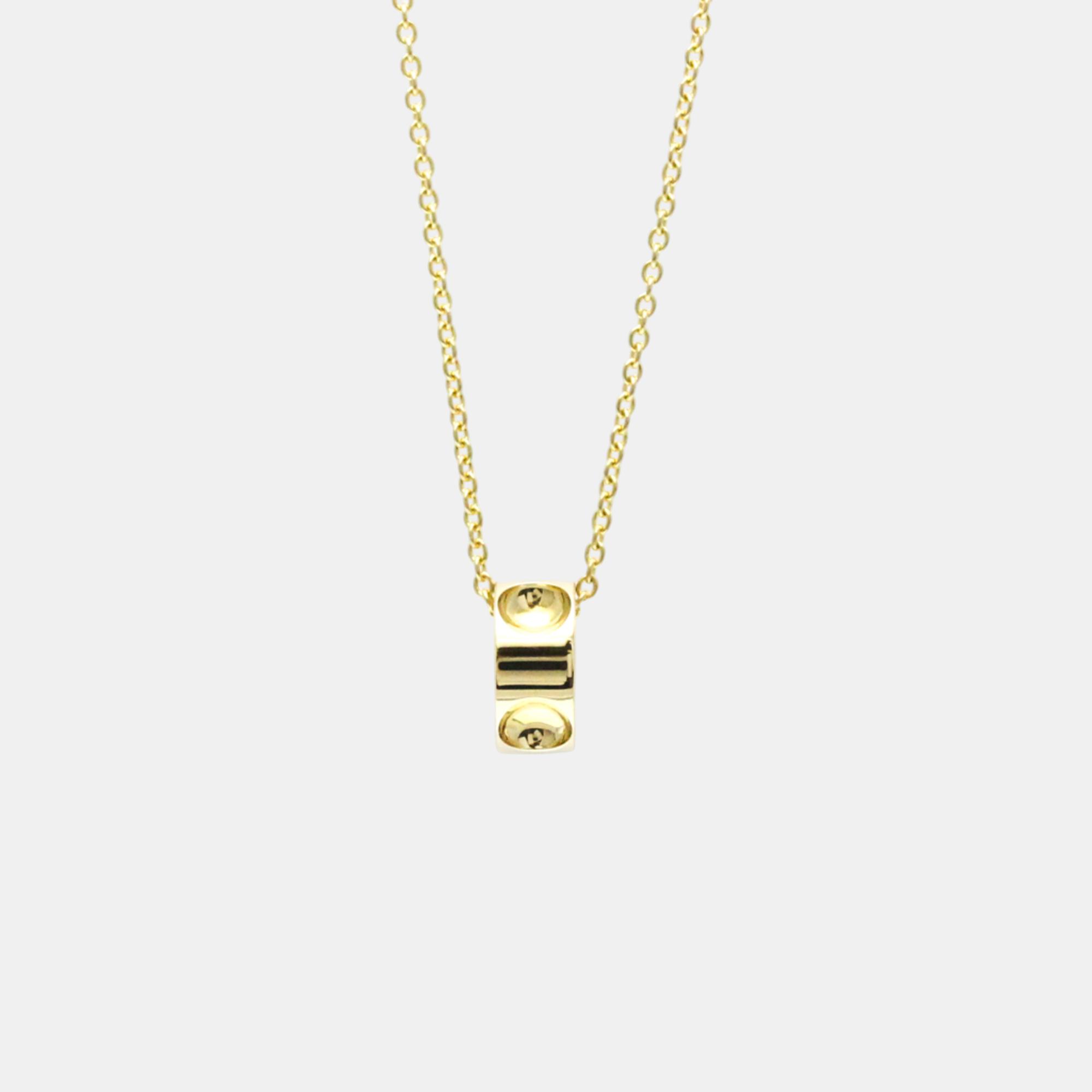 Louis Vuitton Yellow Gold 18K Empreinte Pendamt Necklace