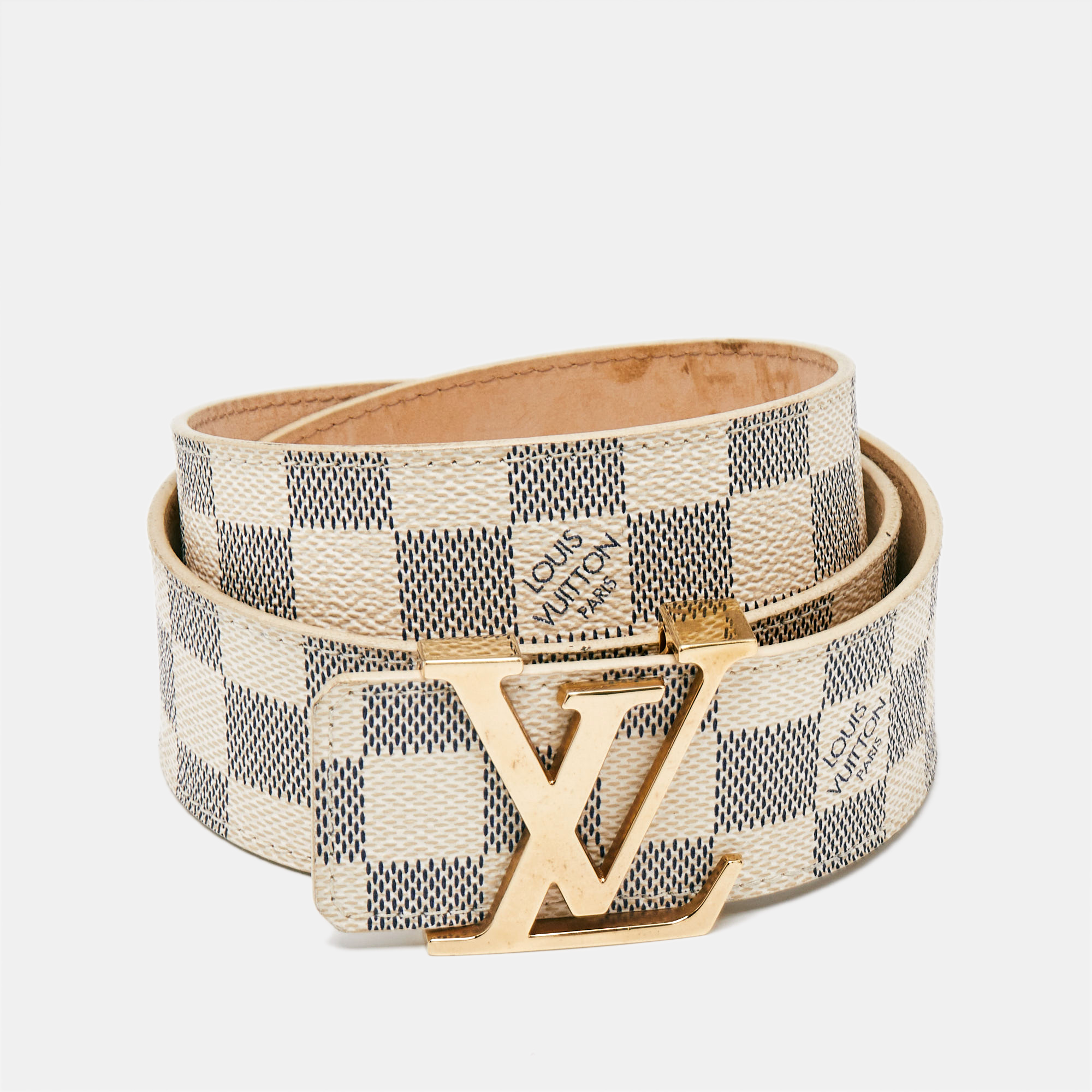 Louis Vuitton Damier Azur Canvas LV Initiales Belt 95CM, Navy blue
Louis Vuitton Damier Azur Canvas LV Initiales Belt 95CM, Navy blue