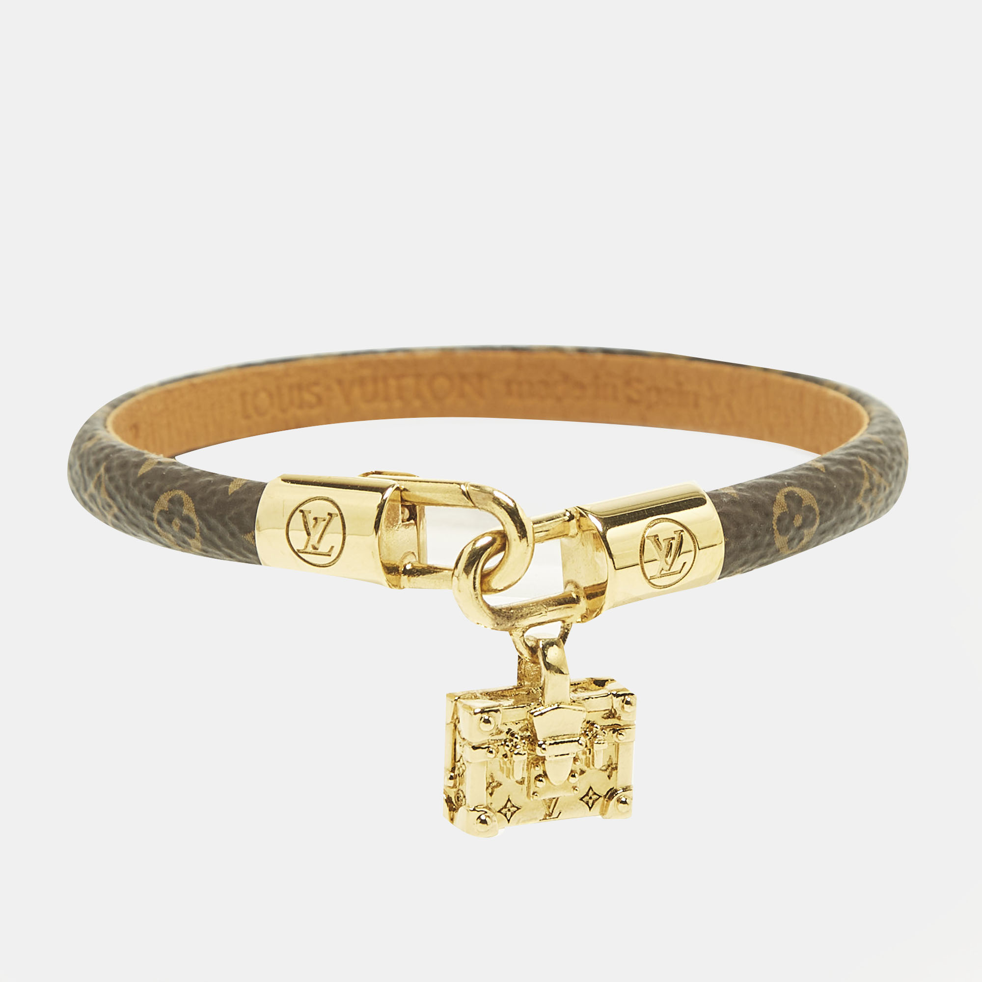 Louis Vuitton Petite Malle Monogram Canvas Gold Tone Bracelet 19
Louis Vuitton Petite Malle Monogram Canvas Gold Tone Bracelet 19