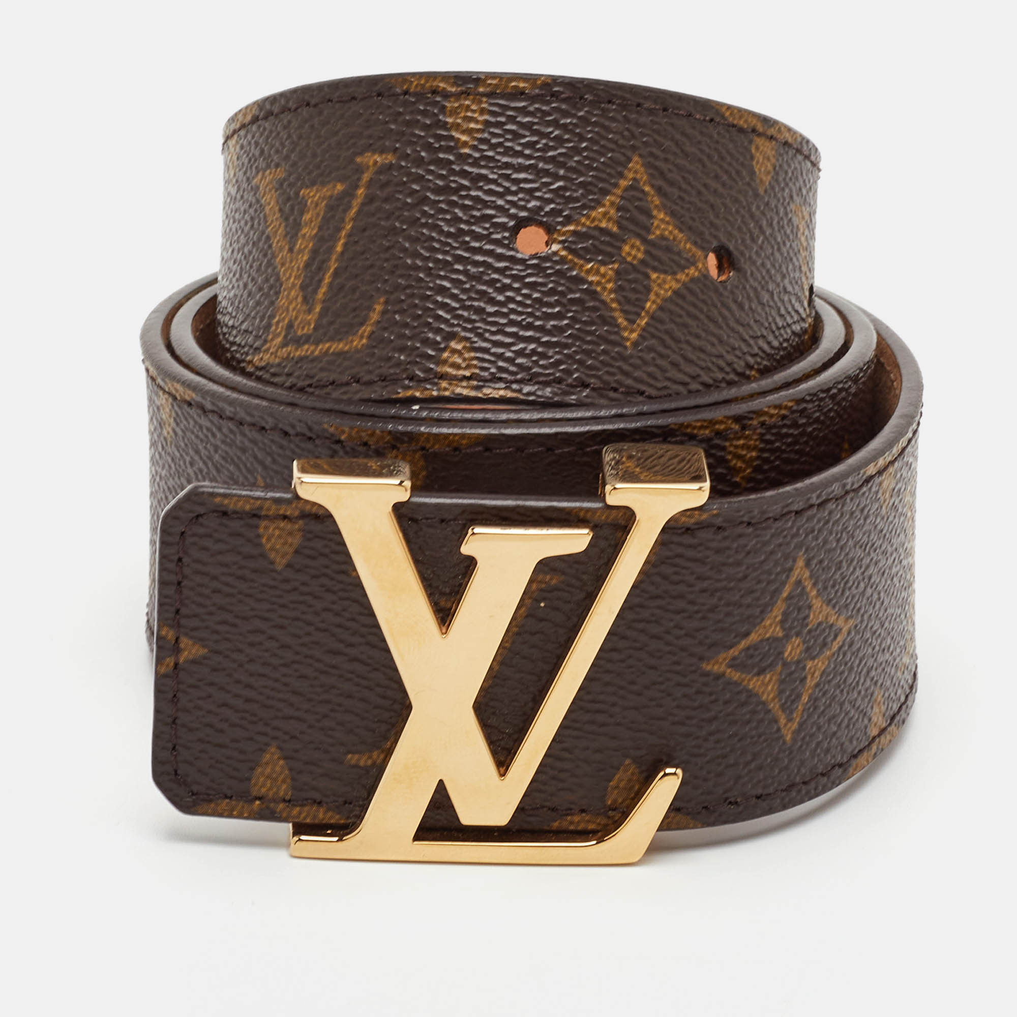 Louis Vuitton LV Initiales Buckle Belt Brown Monogram Canvas and Leather
Louis Vuitton LV Initiales Buckle Belt Brown Monogram Canvas and Leather