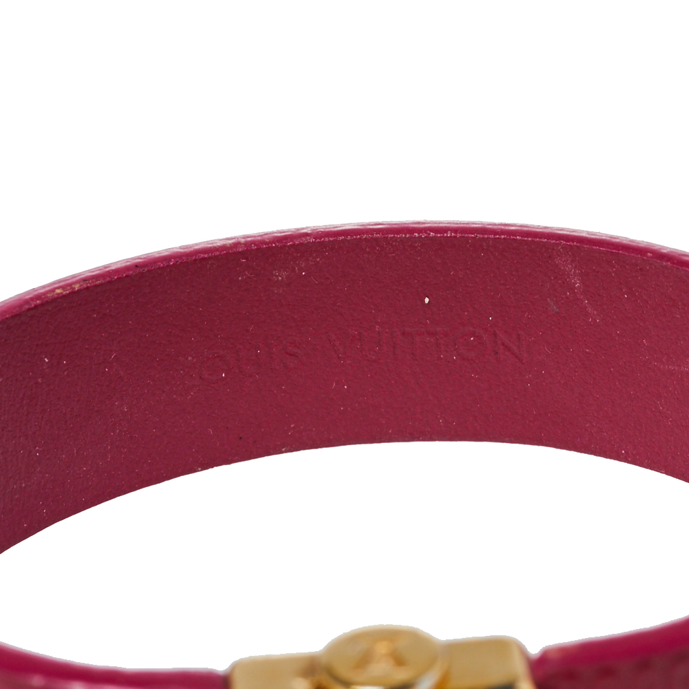 Louis Vuitton Pink Epi Leather Nano Bracelet 17