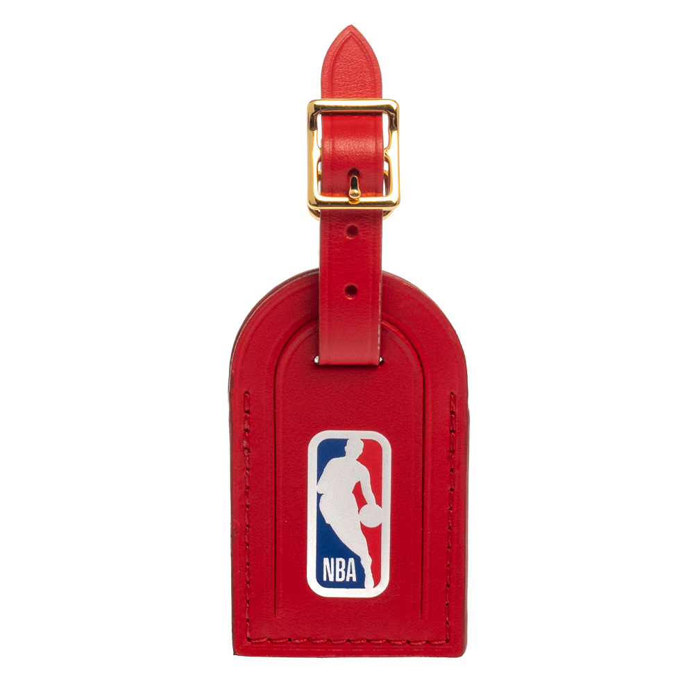 Louis Vuitton x NBA Red Leather Luggage Name Tag