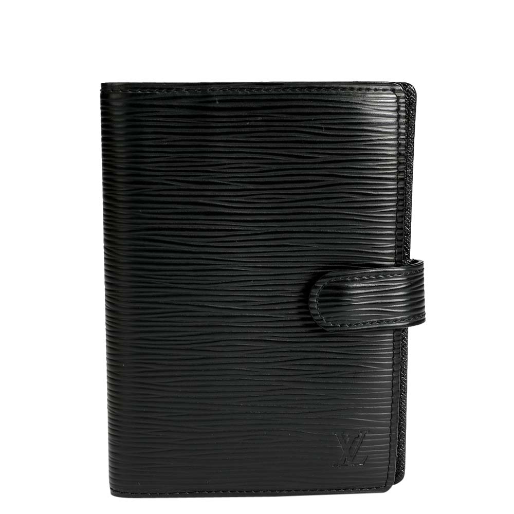 Louis Vuitton Black Epi Leather Small Ring Agenda Cover